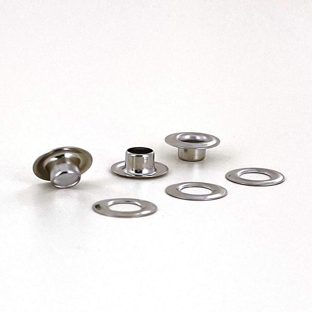 #0 Nickel, Grommets with Washers, 25-Gross, Solid Brass, #GWB-0-N