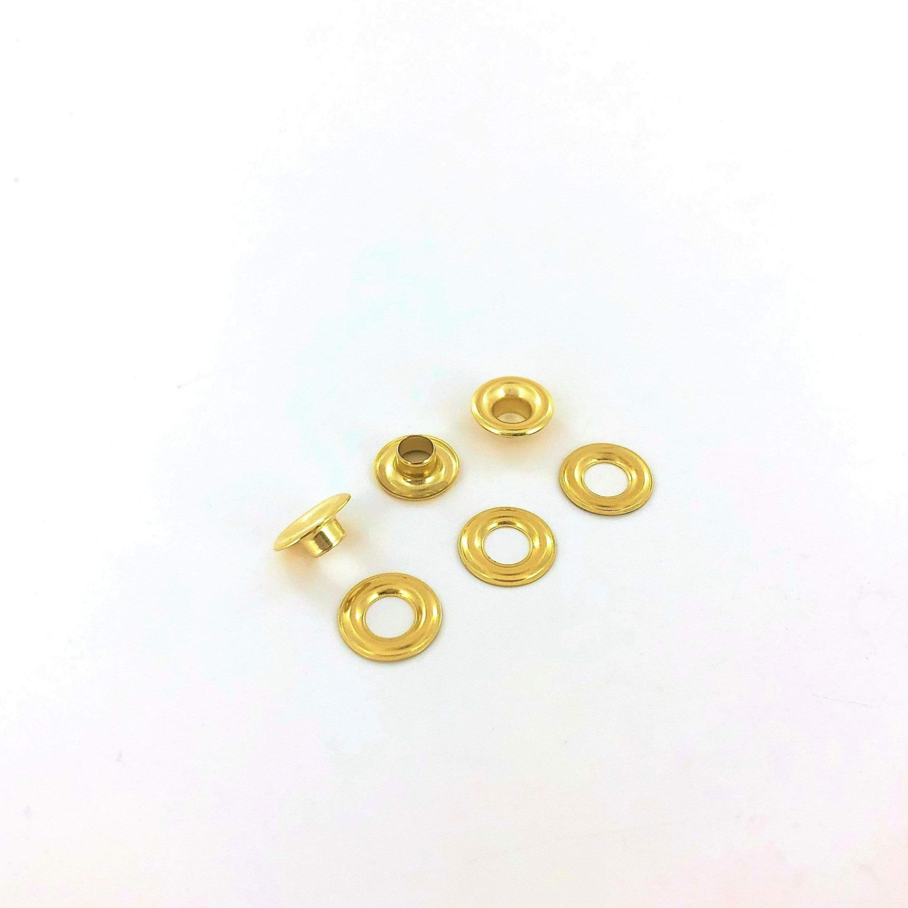 #00 Brass, Grommets with Washers, 25-Gross, Solid Brass, #GWB-00-B