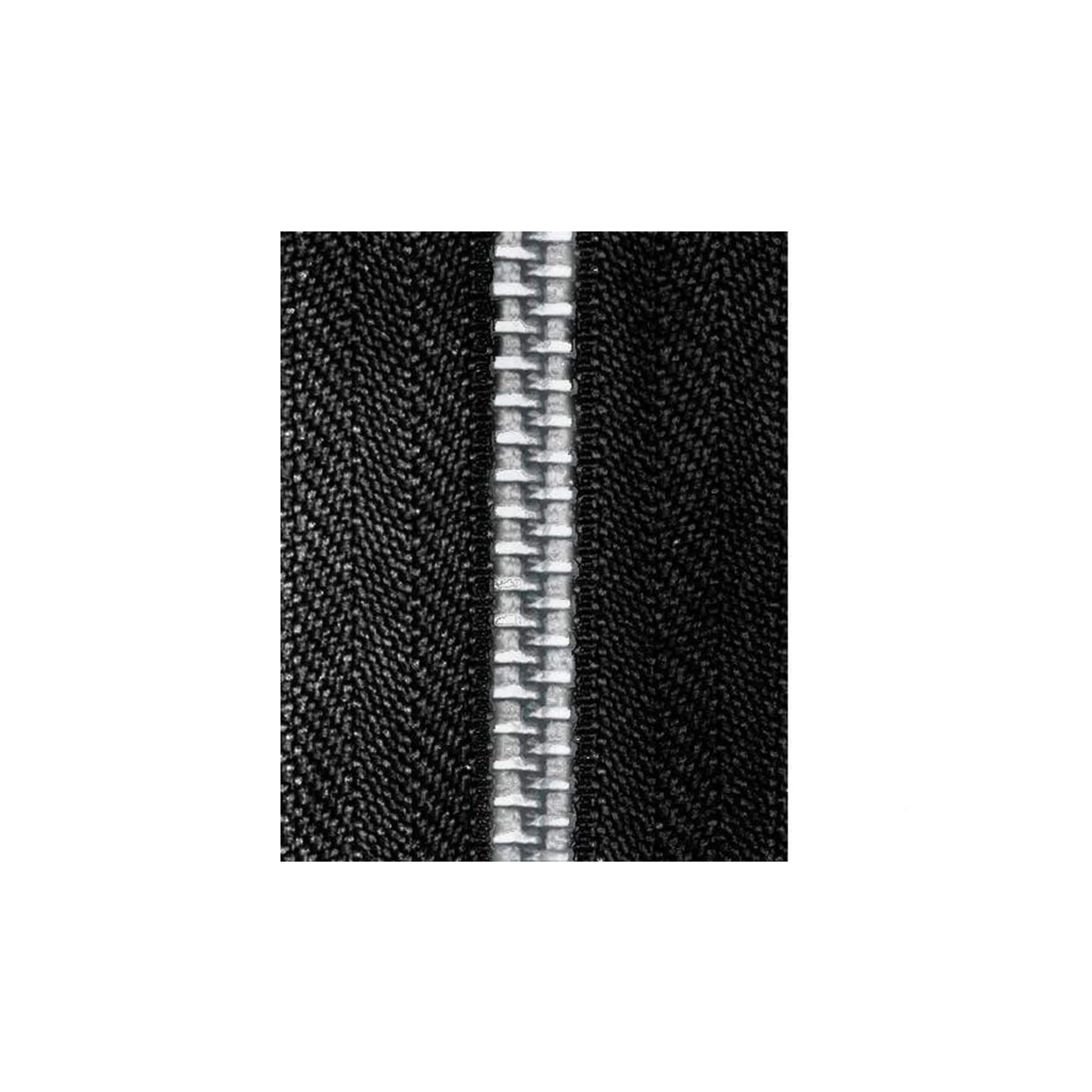 #5 Black, YKK Metal Chain Zipper Tape with Aluminum Teeth, #5M-BLK-ALUM