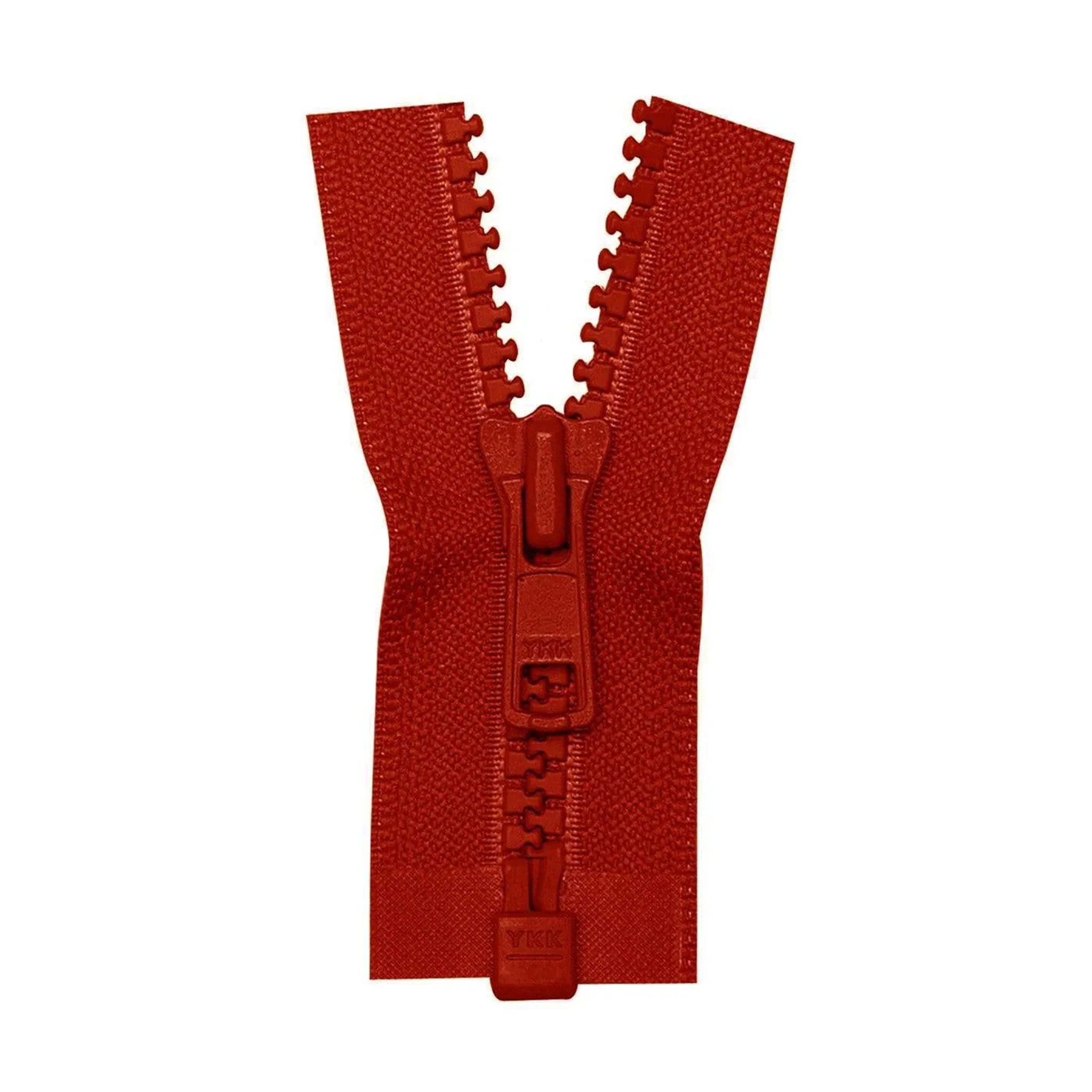 #5 Vislon, Red, 30" YKK Separating Jacket Zipper, Plastic, #5VF-30-RED