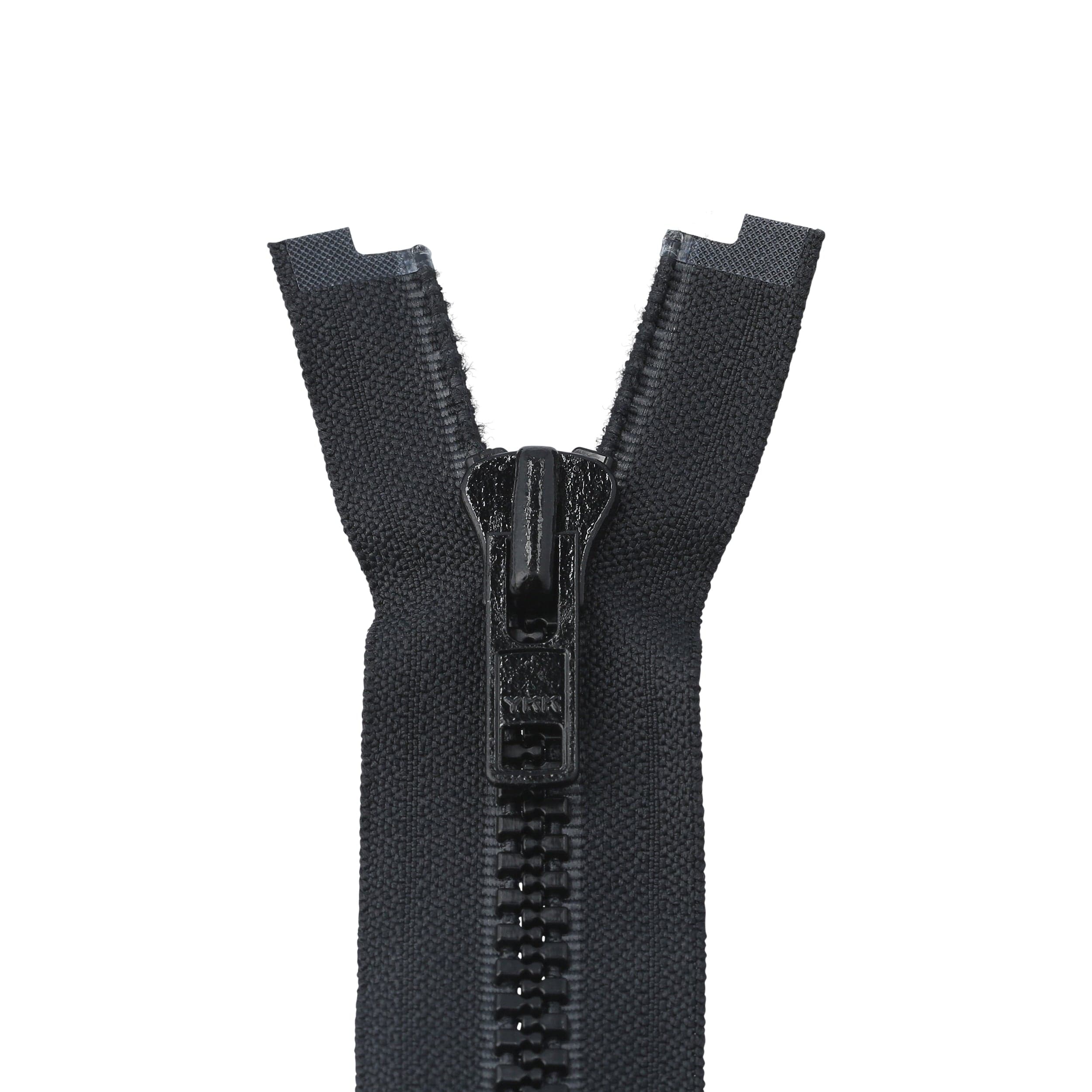 #8 Vislon, Black, 30" YKK Separating Jacket Zipper, Plastic, #8VF-30-BLK