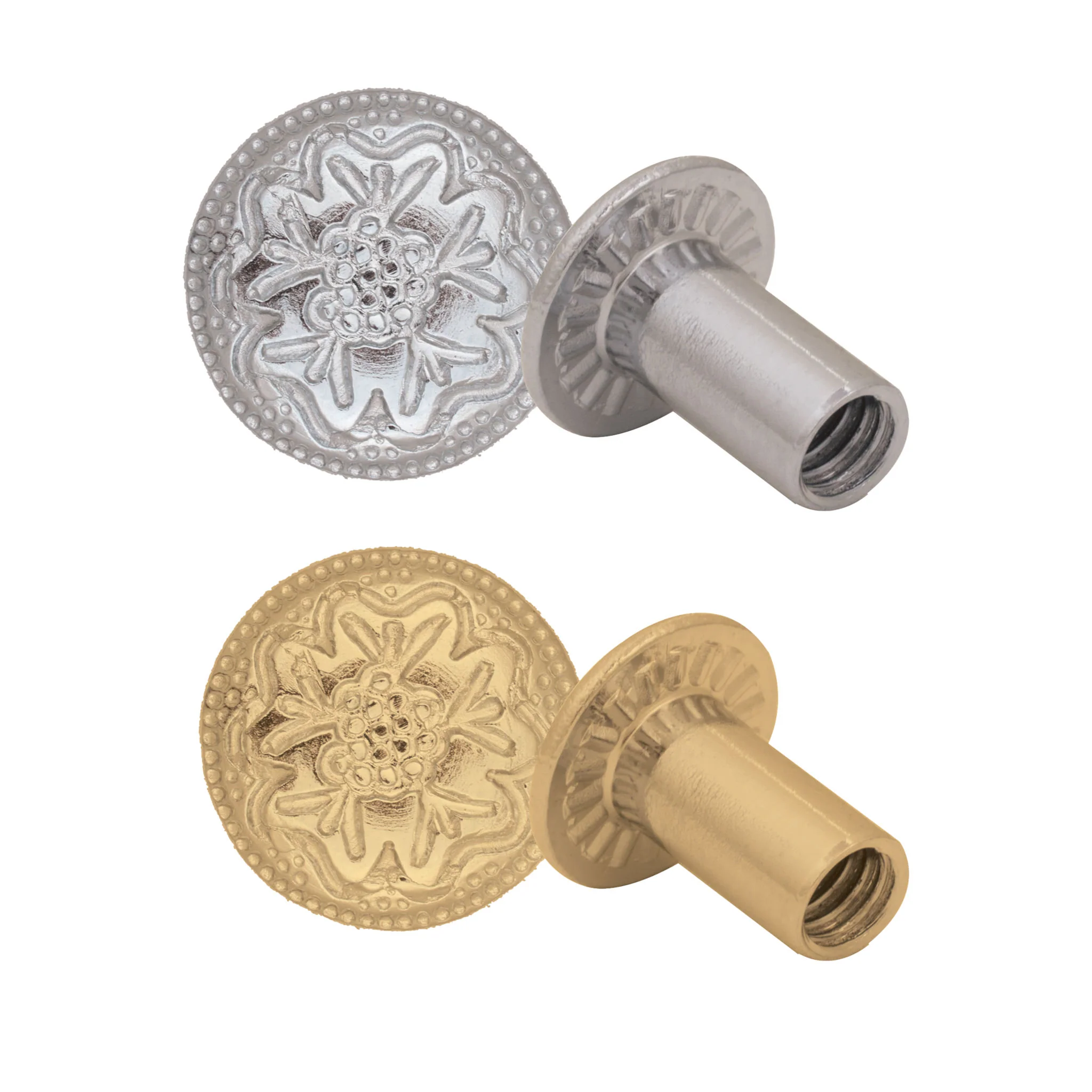 #D5038 Chicago Screws with Floral Design