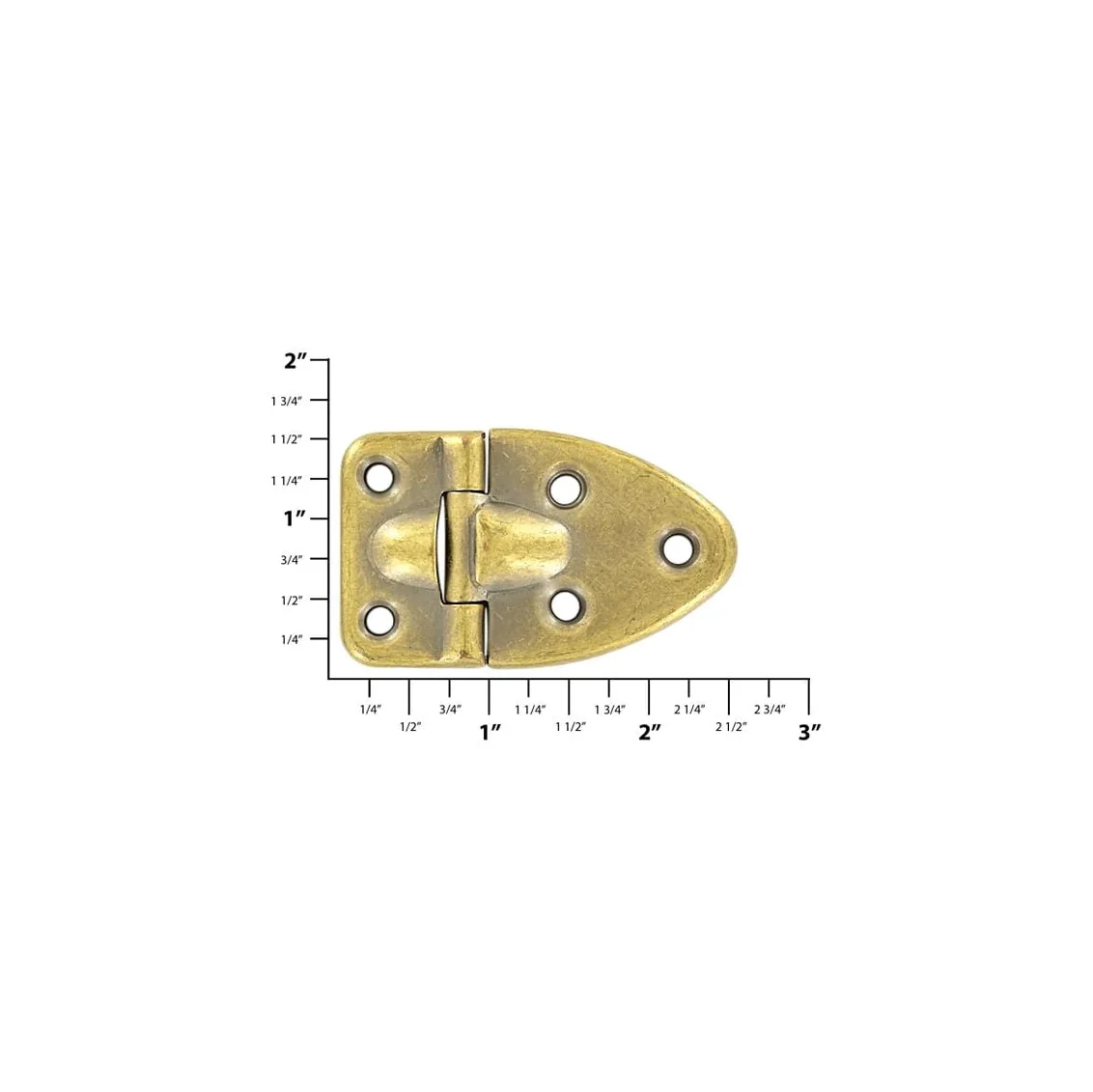 1 1/2" Antique Brass, Stop Hinge, Zinc Alloy, #D-66-ANTB