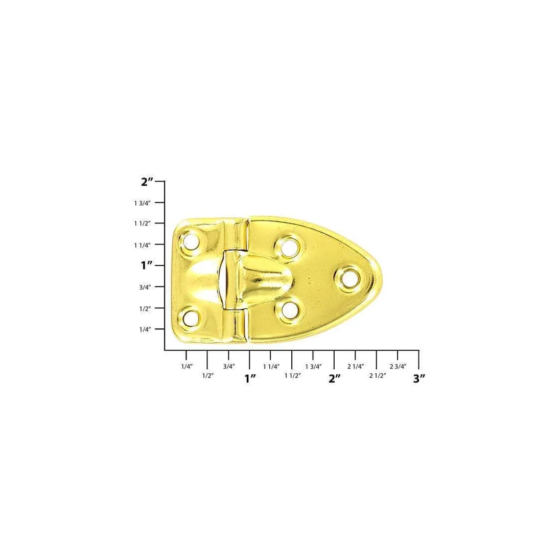 1 1/2" Brass, Stop Hinge, Zinc Alloy, #D-66-BP
