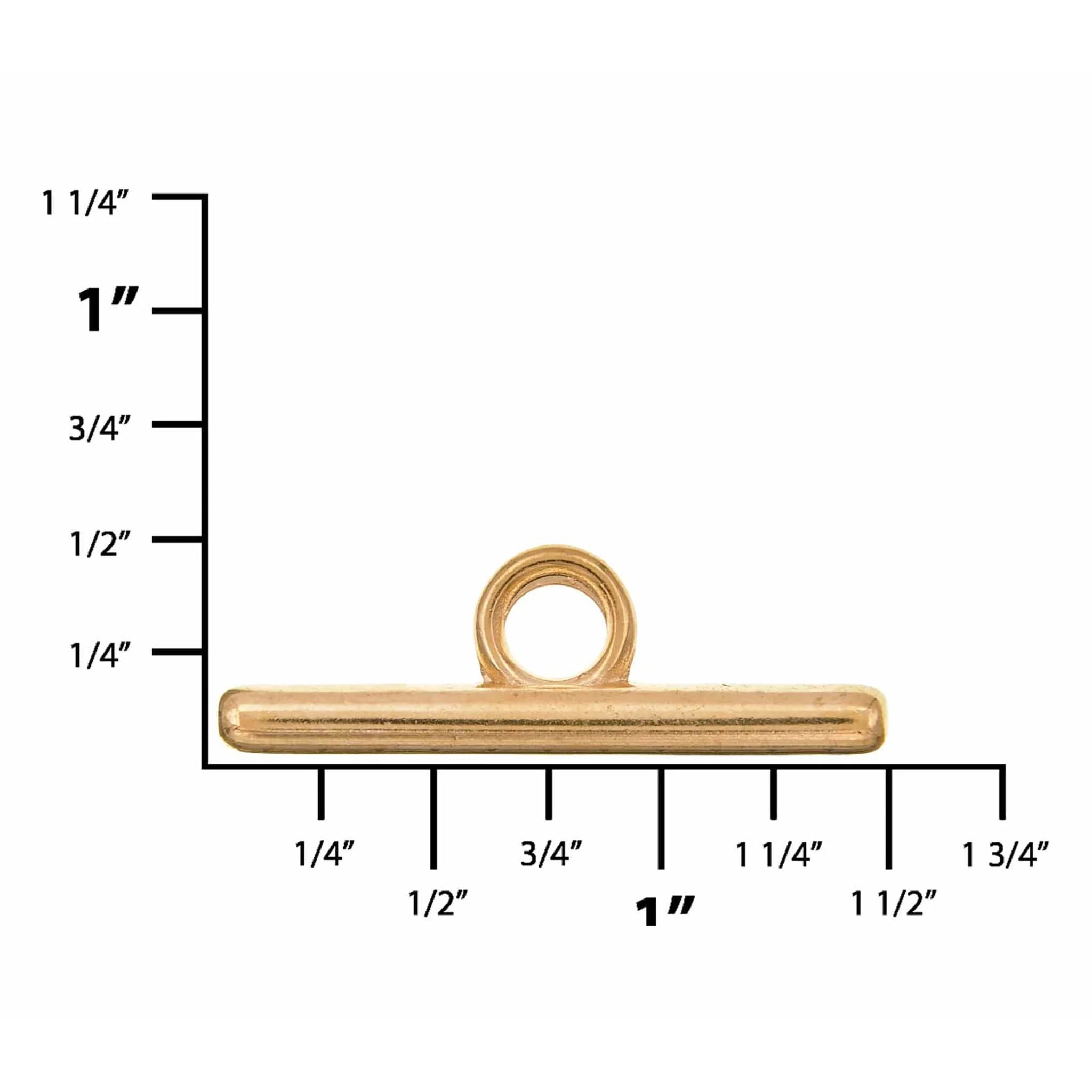1 1/2" Gold, Chain Bar End, Zinc Alloy, #P-2906-GOLD
