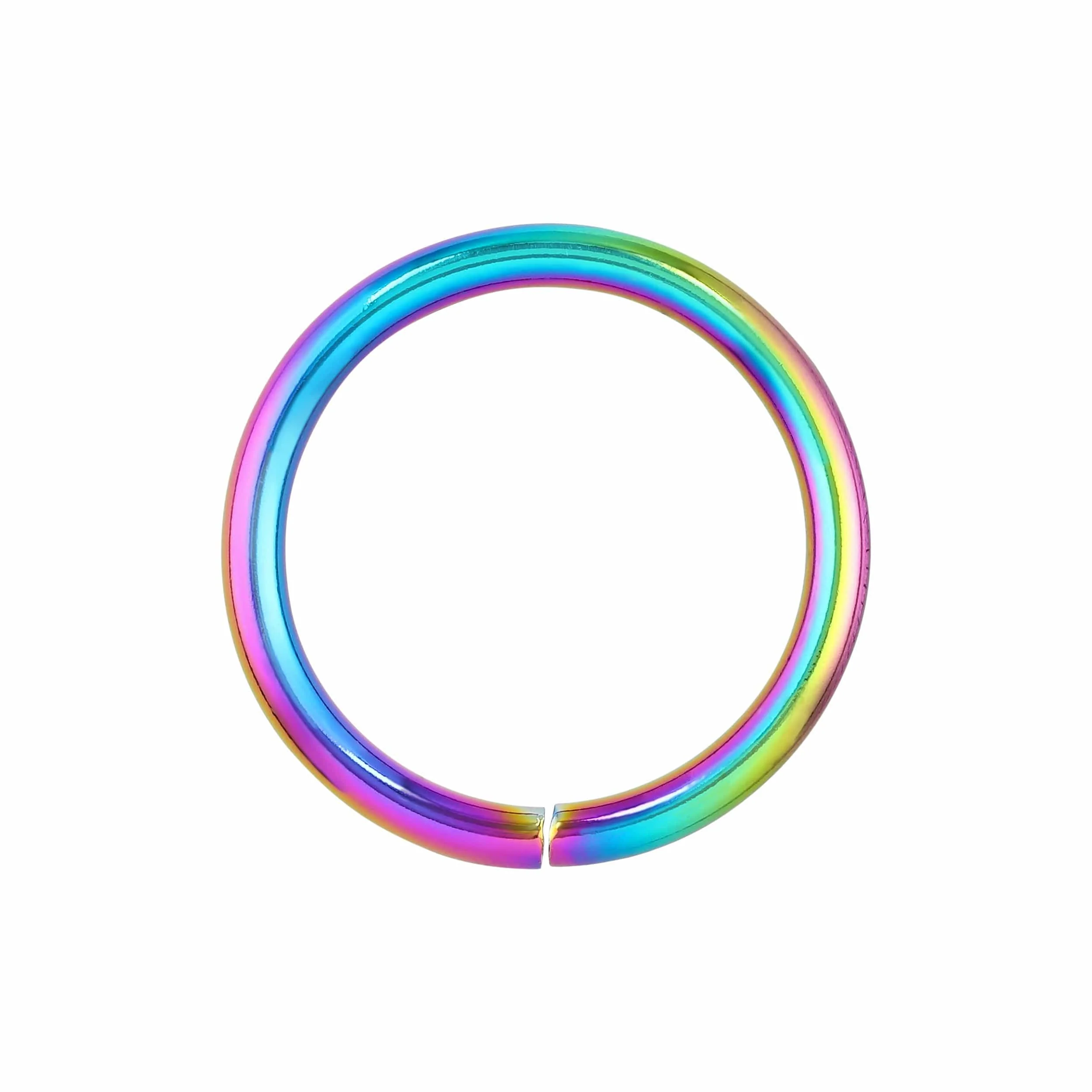 1 1/2" Iridescent Rainbow, Split O-Ring, Zinc Alloy, #D-421-38-IR