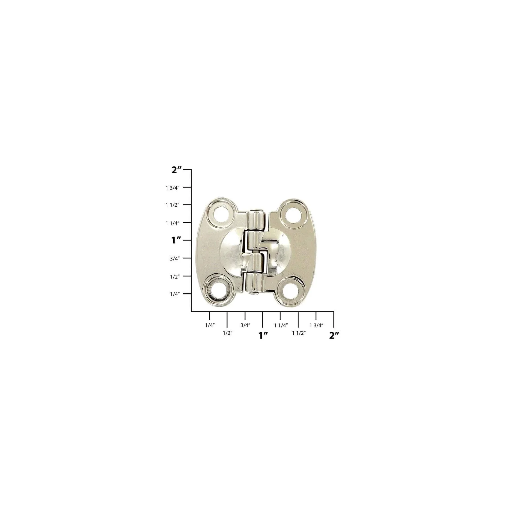 1 1/2" Nickel, Cast Hinge, Zinc Alloy, #L-3686
