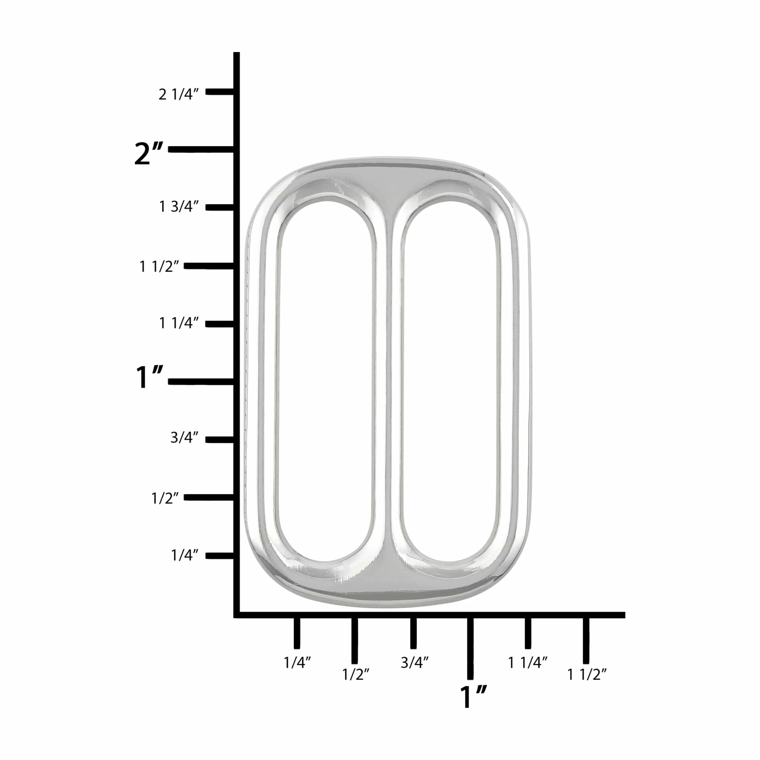1 1/2" Nickel, Cast Tri Glide Slide, Zinc Alloy, #P-2810-NIC