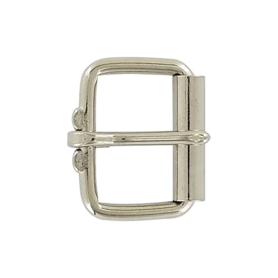 1 1/2" Nickel, Heel Bar Roller Buckle, Steel, #C-1477
