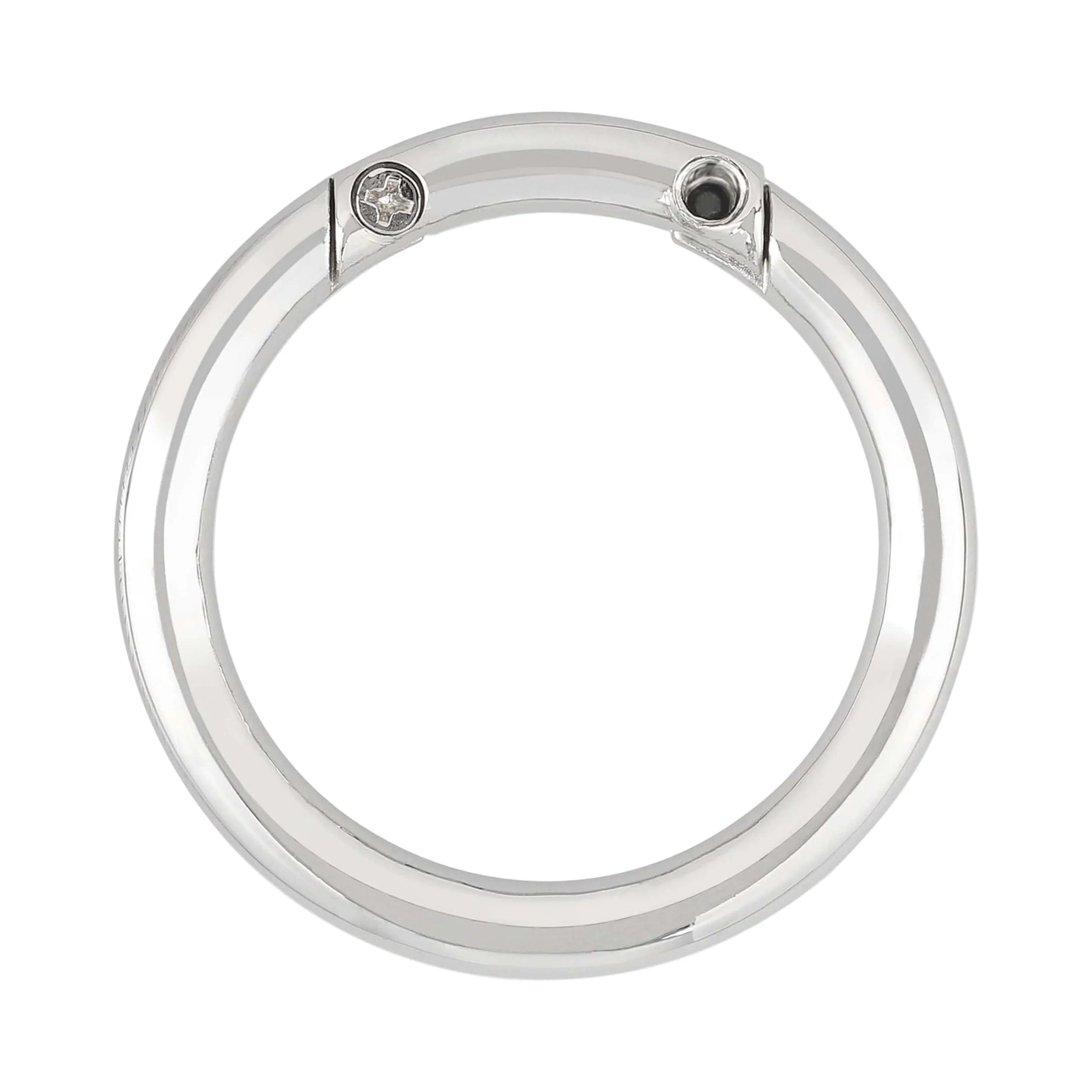 1 1/2" Nickel, Round Ring with Screw Apart Gate, Zinc Alloy, #P-3067