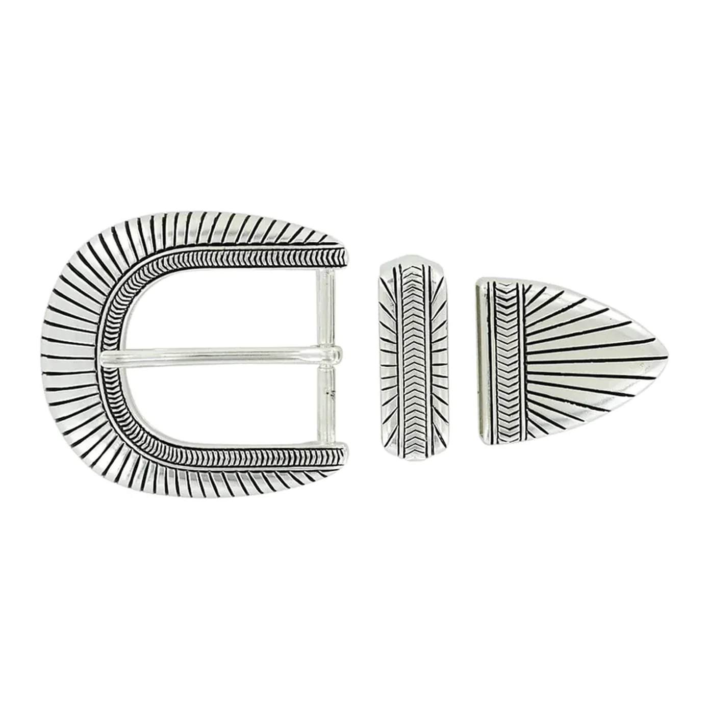 1 1/2" Nickel, Sedona Buckle Set, Zinc Alloy, #C-1628-SET