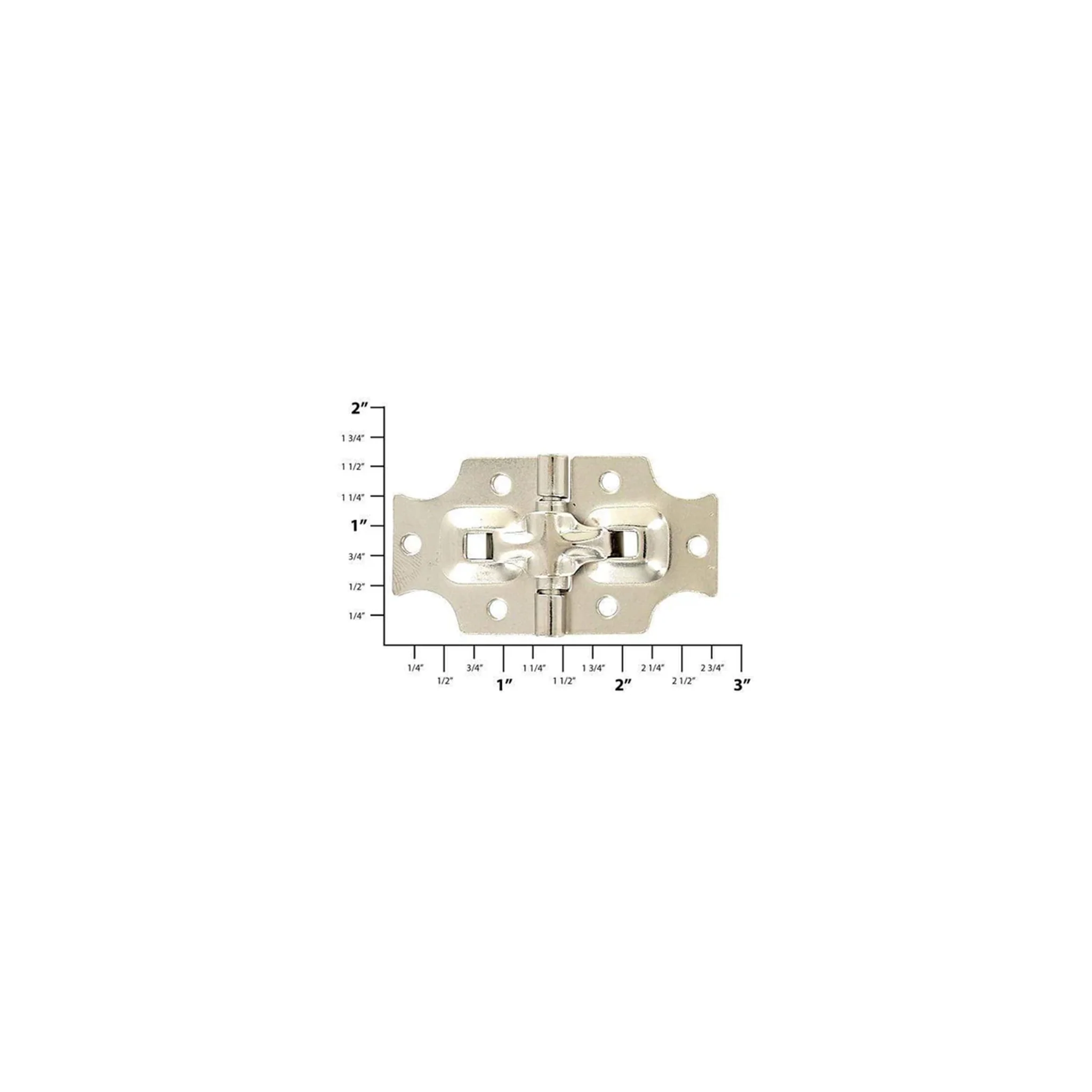1 1/2" Nickel, Stop Hinge Plate, Steel, #D-61-NP