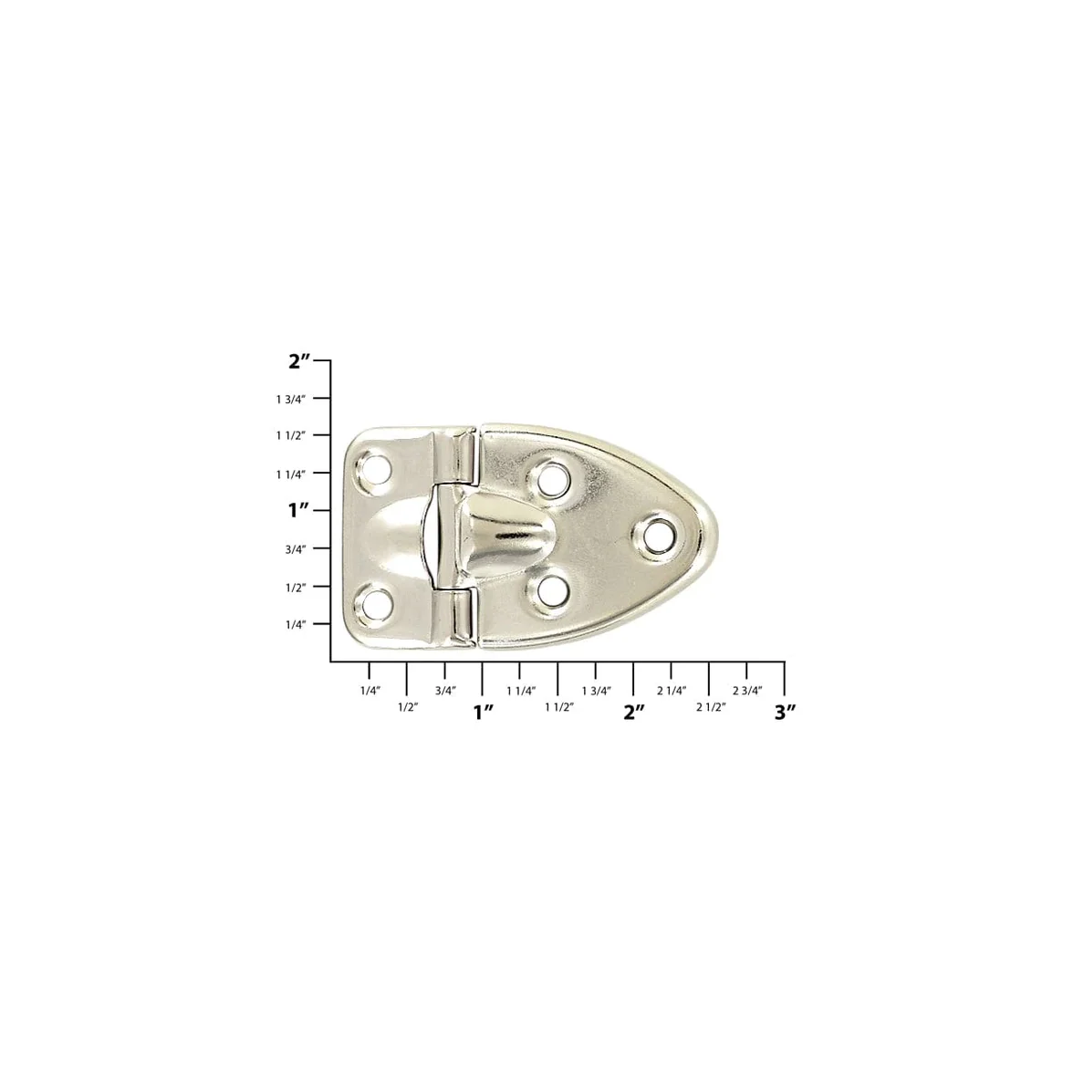 1 1/2" Nickel, Stop Hinge, Zinc Alloy, #D-66-NP