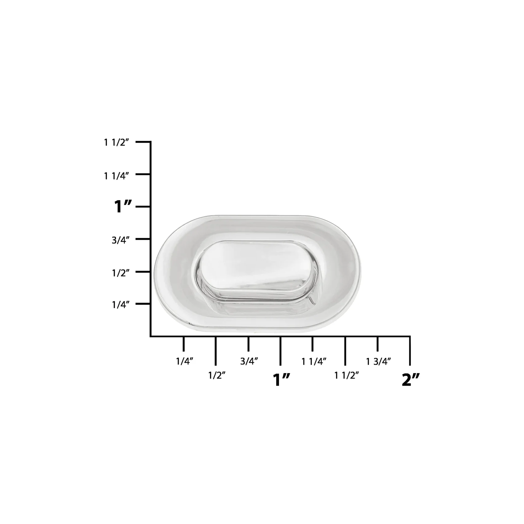 1 1/2" Nickel, Turn Lock, Zinc Alloy, #P-2210-NIC