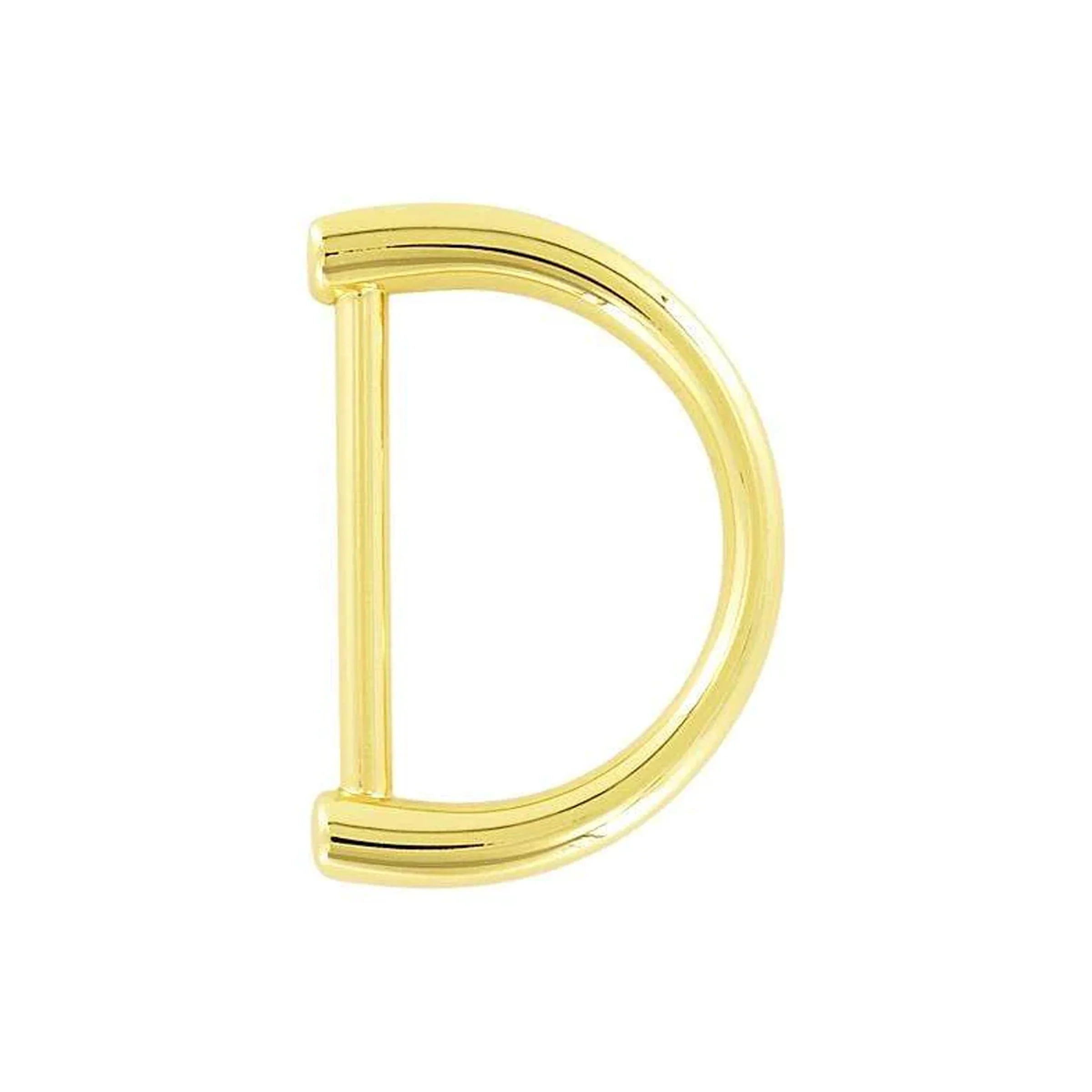 1 1/2" Shiny Gold, D-Ring Handle Loop, Zinc Alloy, #P-3166-GOLD