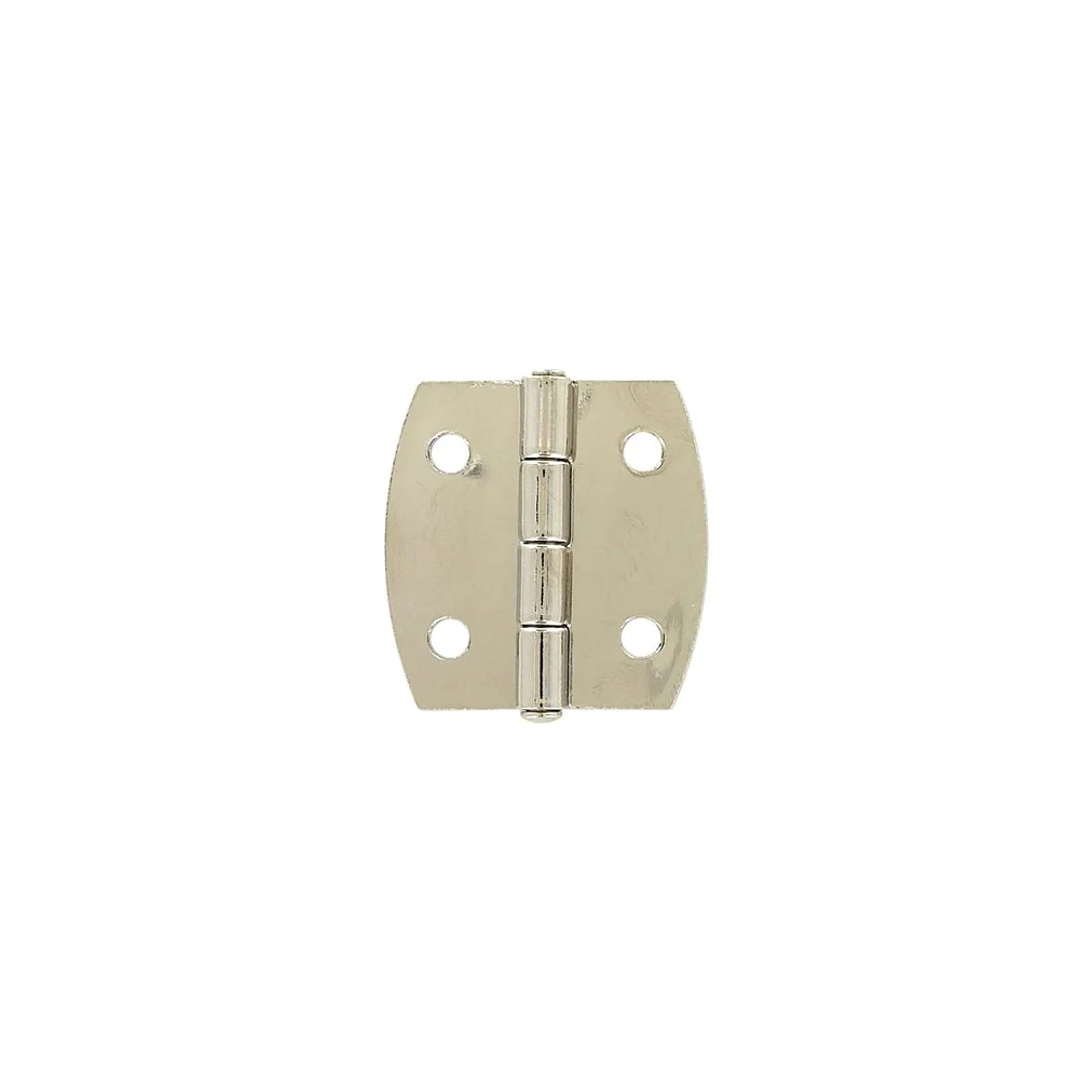 1 1/2" Shiny Nickel, Box/Case Plated Hinge, Zinc Alloy, #L-644