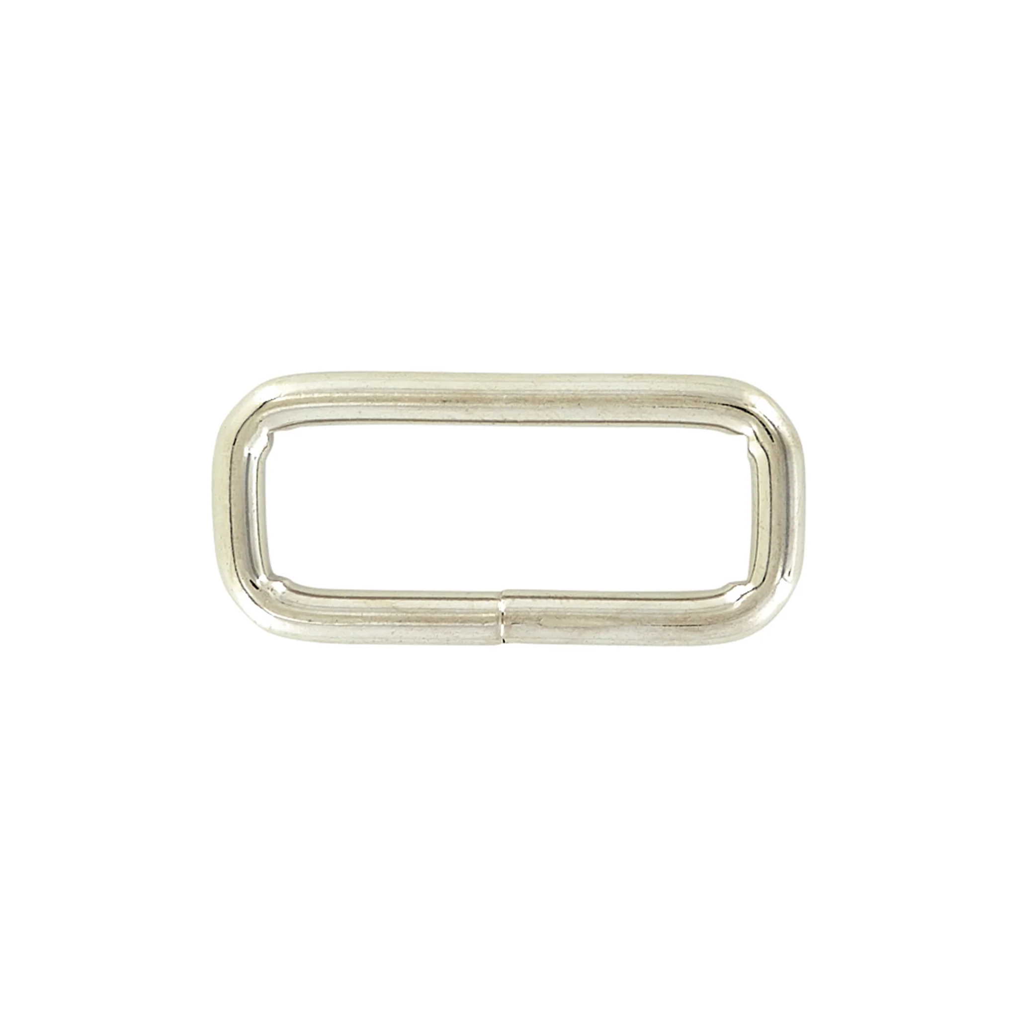 1 1/2" Shiny Nickel, Welded Rectangular Ring, Steel, #P-2073-NP