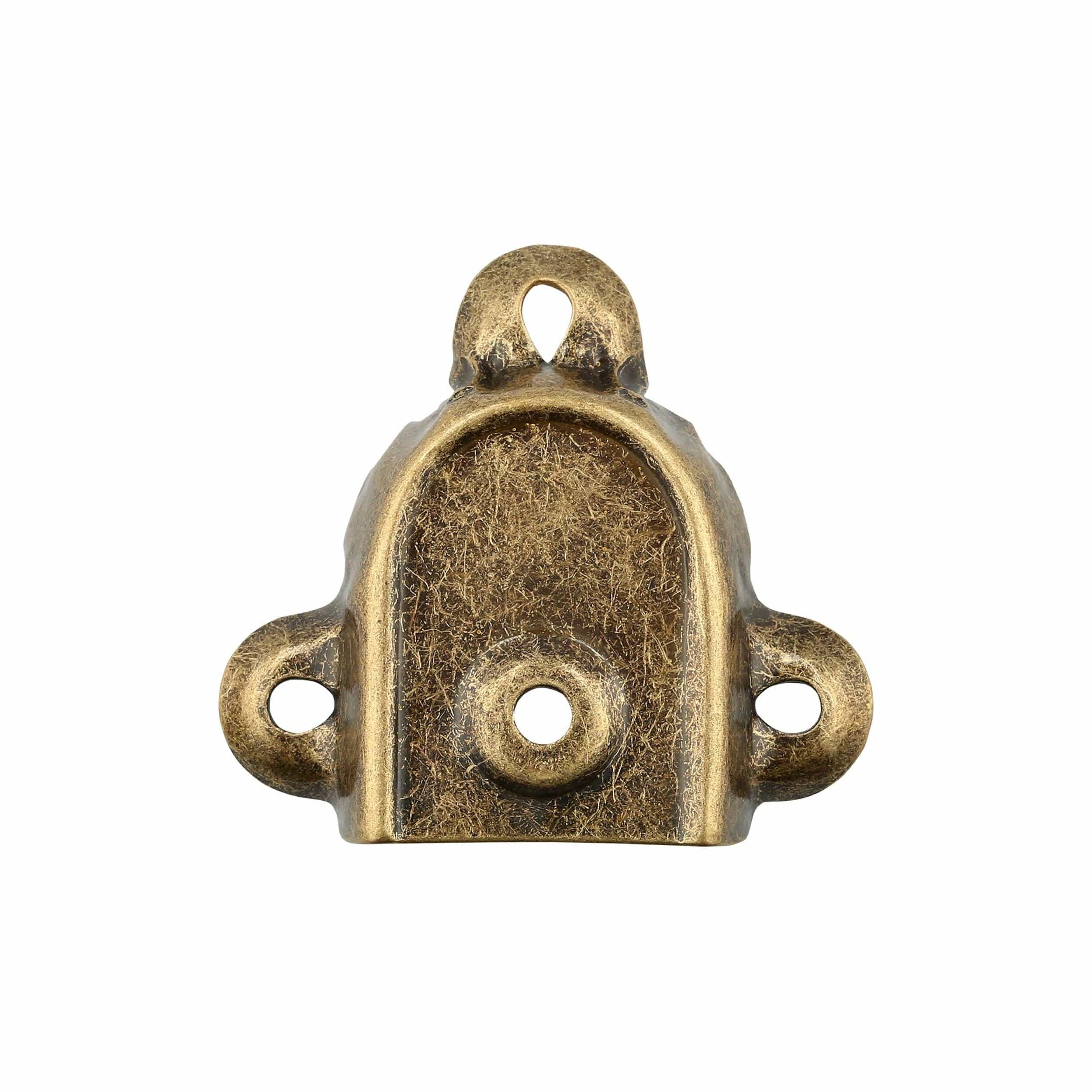 1 1/4" Antique Brass, Rigid Spade Trunk Handle End Cap, Steel, #G-13-ANTB