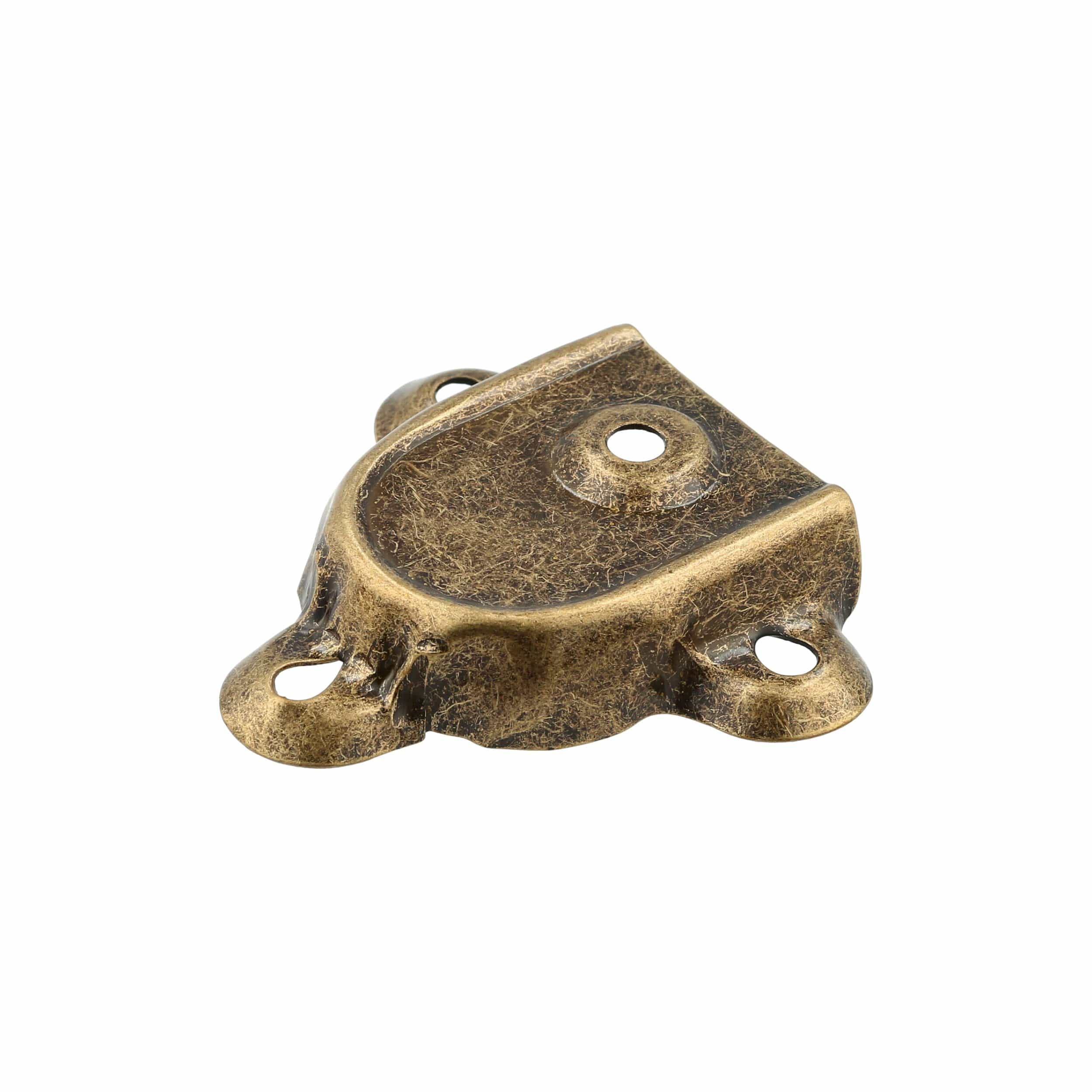 1 1/4" Antique Brass, Rigid Spade Trunk Handle End Cap, Steel, #G-13-ANTB