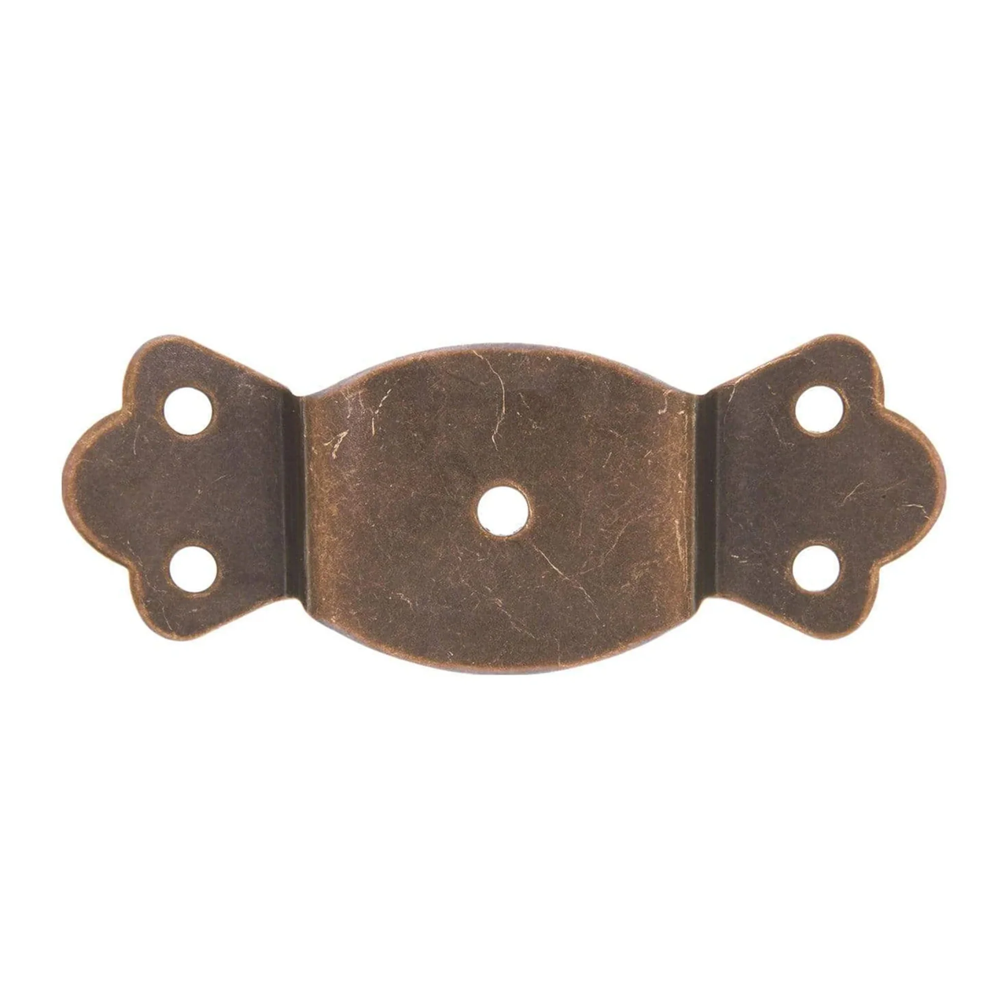 1 1/4" Antique Brass, Round Edge Trunk Handle Loop Holder No Nail, Steel, #G-18-ANTB
