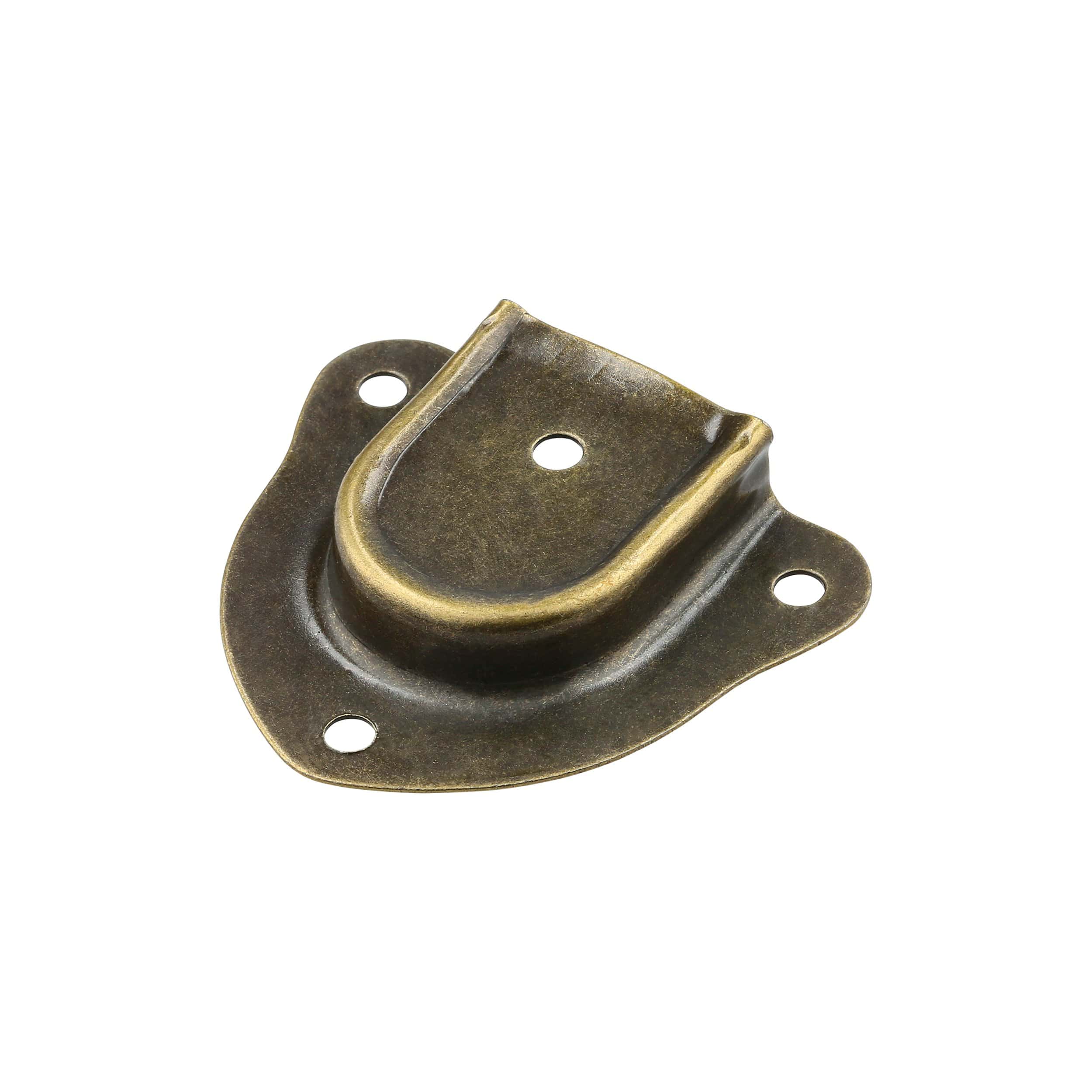 1 1/4" Antique Brass, Smooth Edge Spade Trunk Handle End Cap, Steel, #L-1771-ANTB