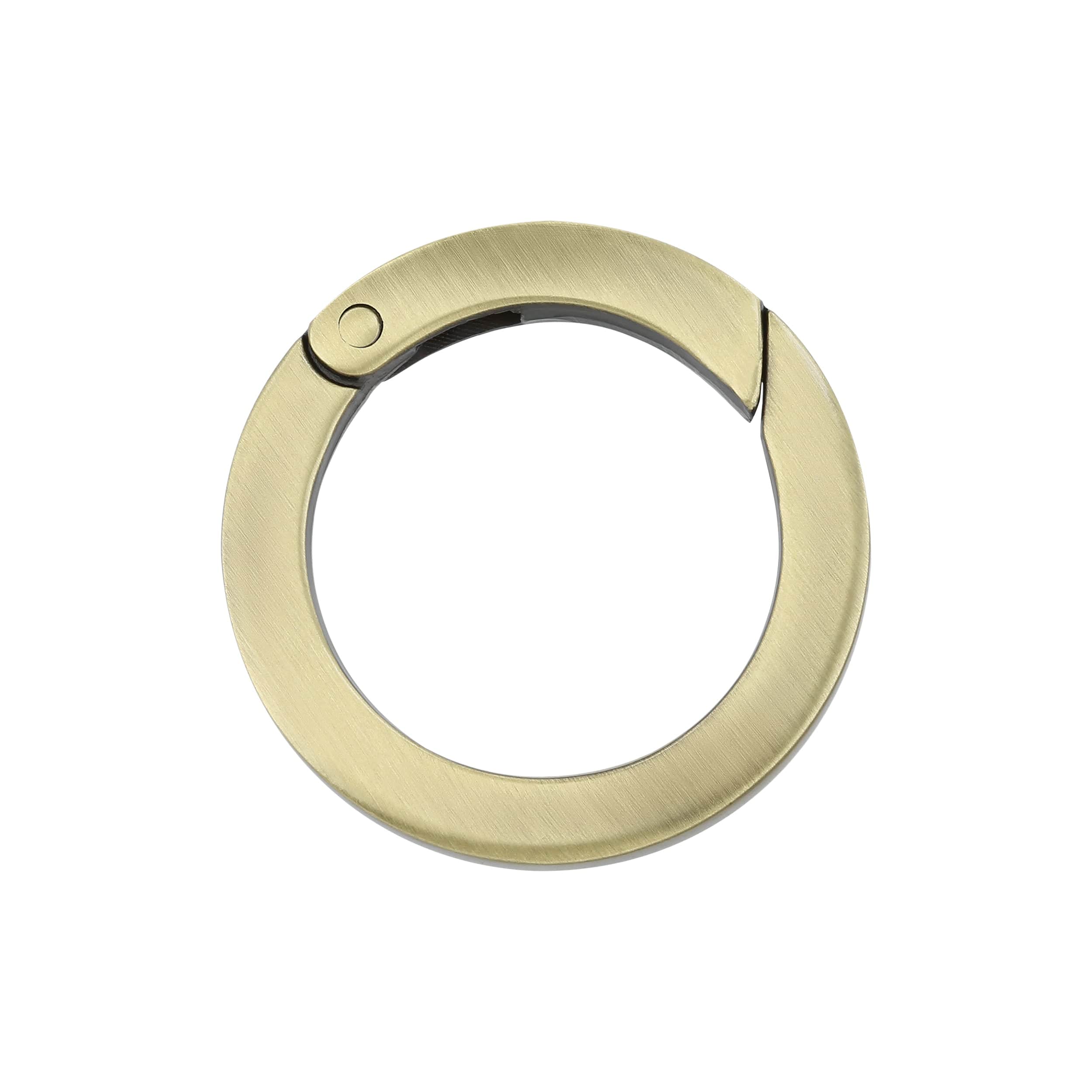 1 1/4" Antique Brass, Spring Gate Round Ring, Zinc Alloy, #P-2768-ANTB