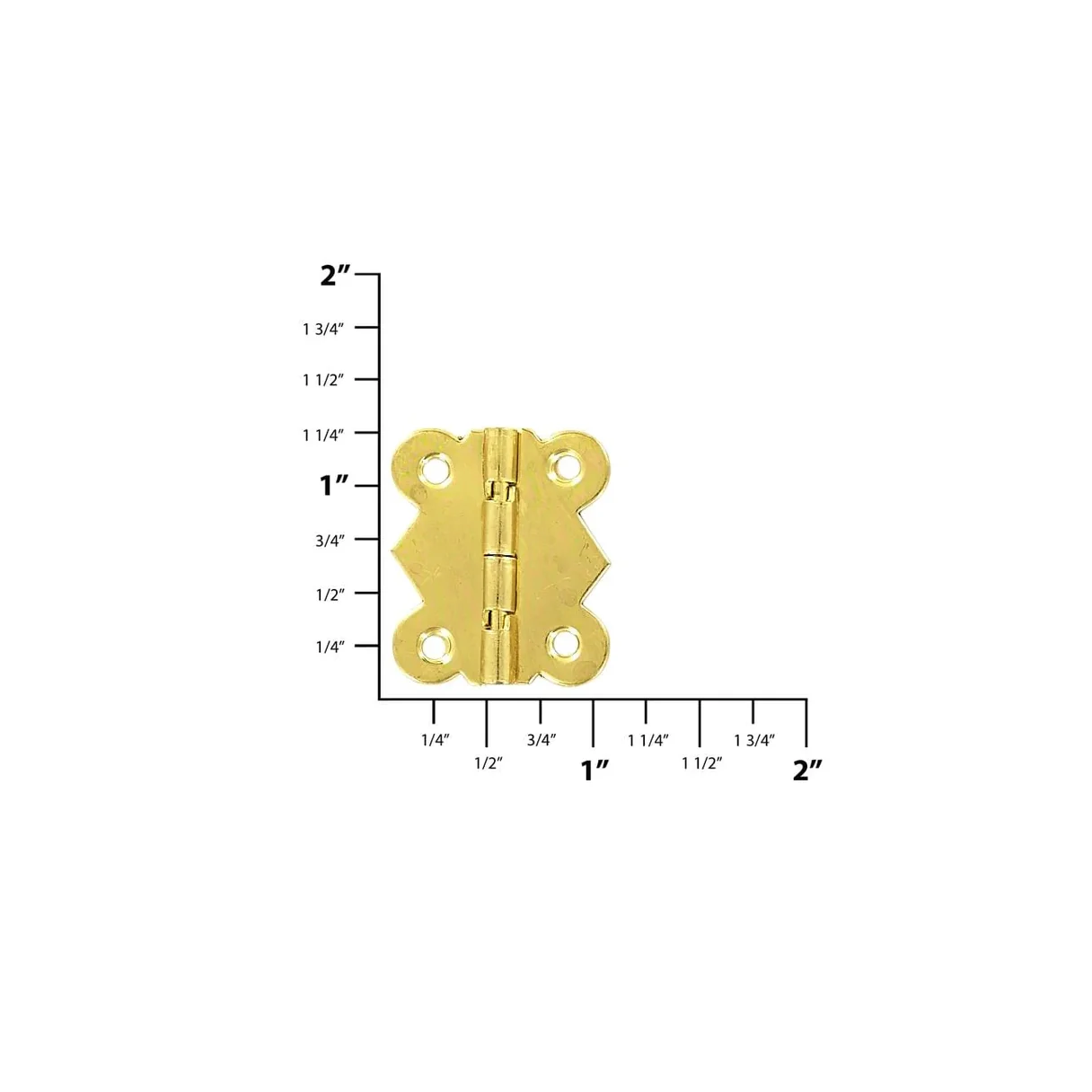 1 1/4" Brass, Box/Case Stop Hinge, Zinc Alloy, #P-2466-BP