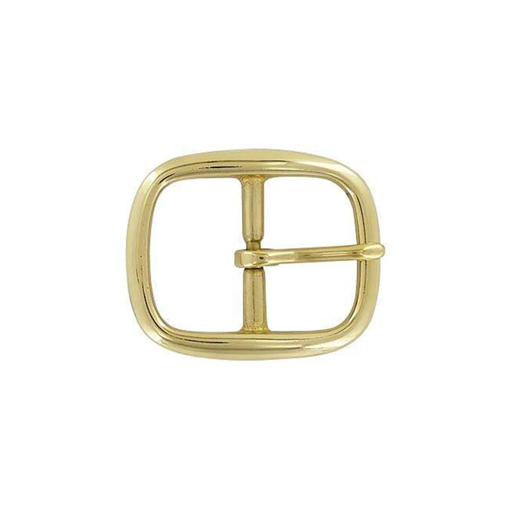 1 1/4" Brass, Center Bar Buckle, Solid Brass, #C-1341-SB