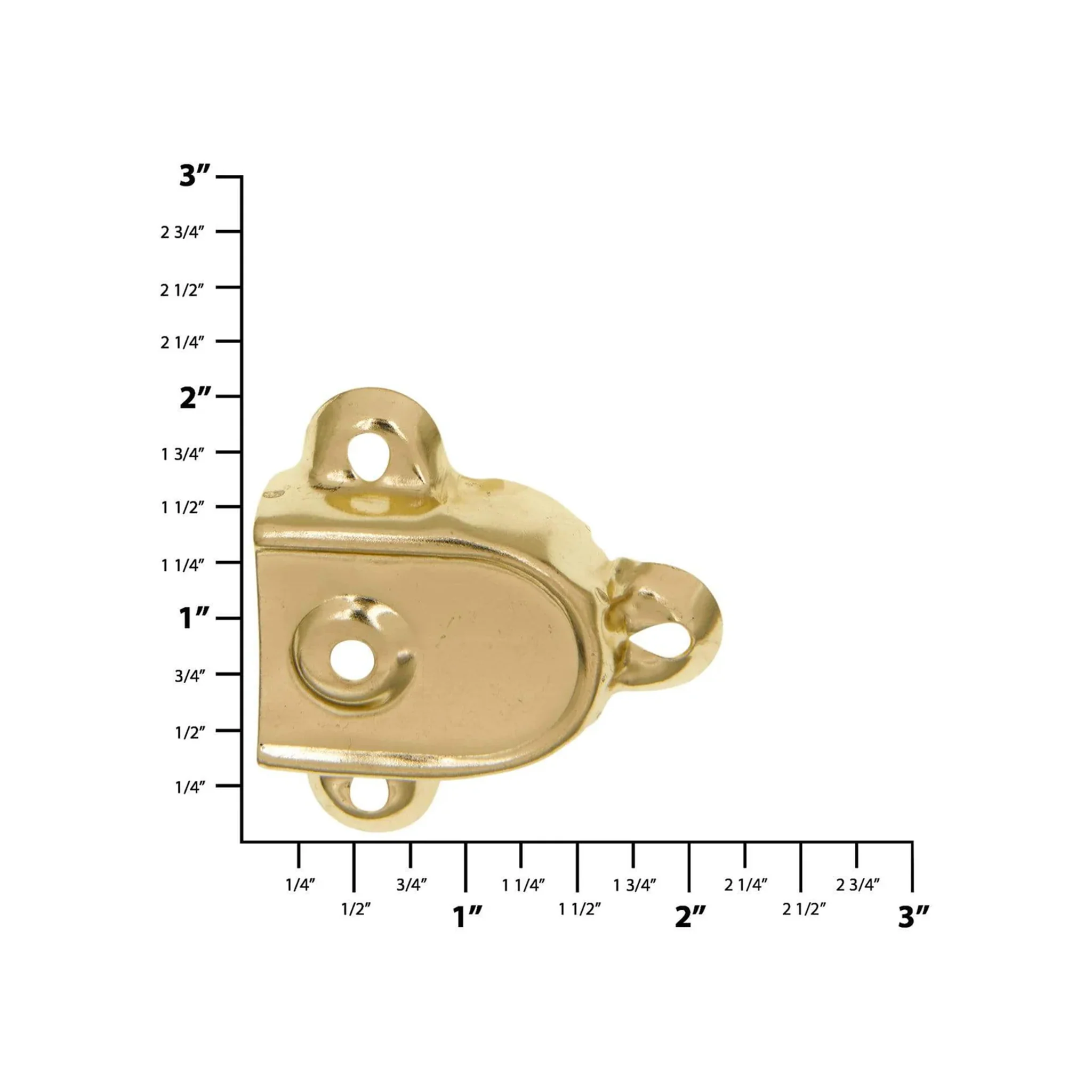 1 1/4" Brass, Rigid Spade Trunk Handle End Cap, Steel, #G-13-BP