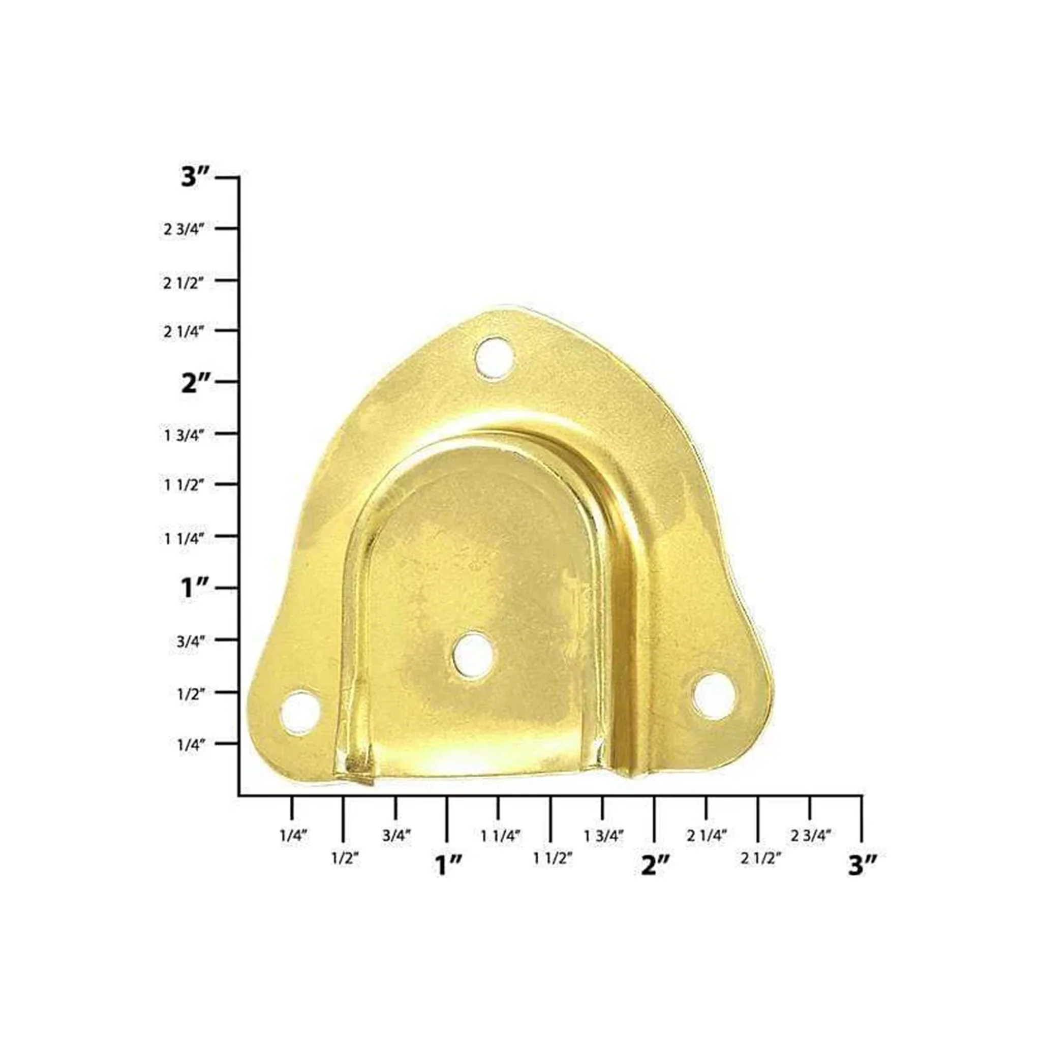 1 1/4" Brass, Smooth Edge Spade Trunk Handle End Cap, Steel, #L-1771-BP