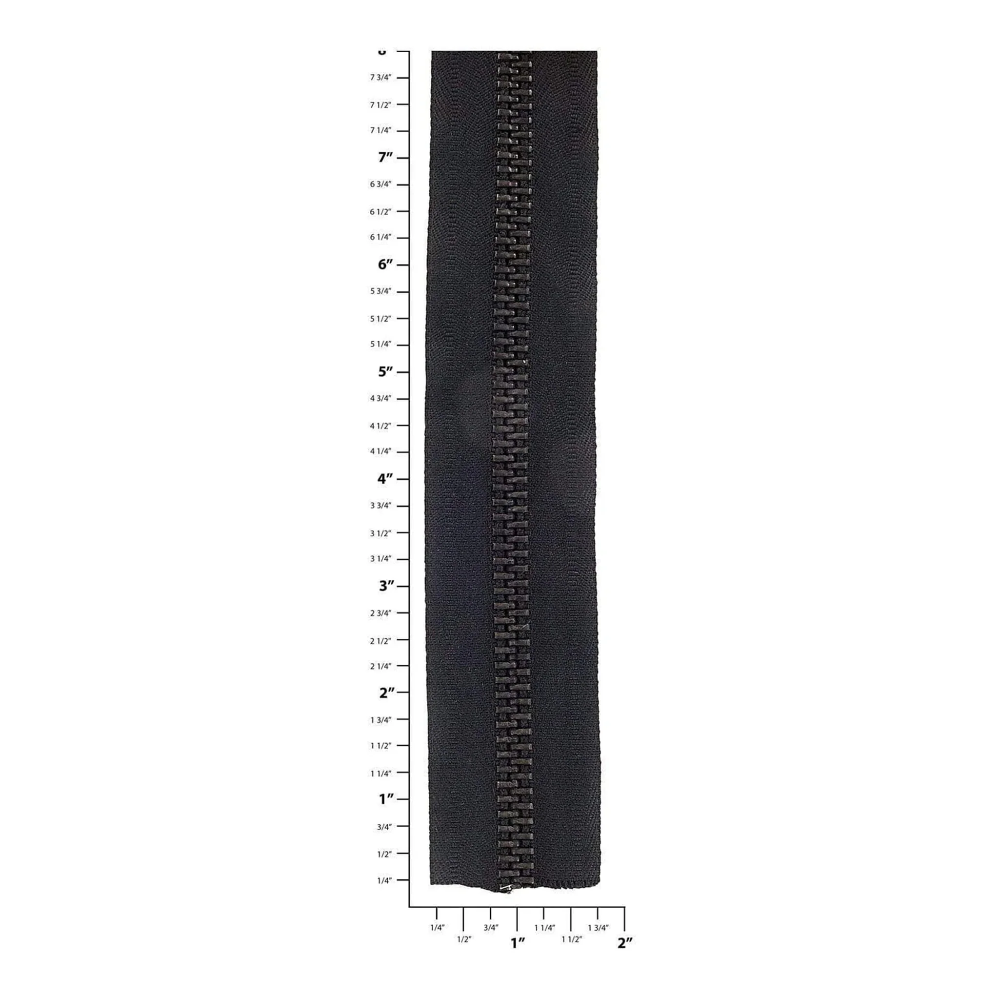 #10 Black, YKK Metal Chain Zipper Tape with Oxidized Teeth, #10M-BLK-OX