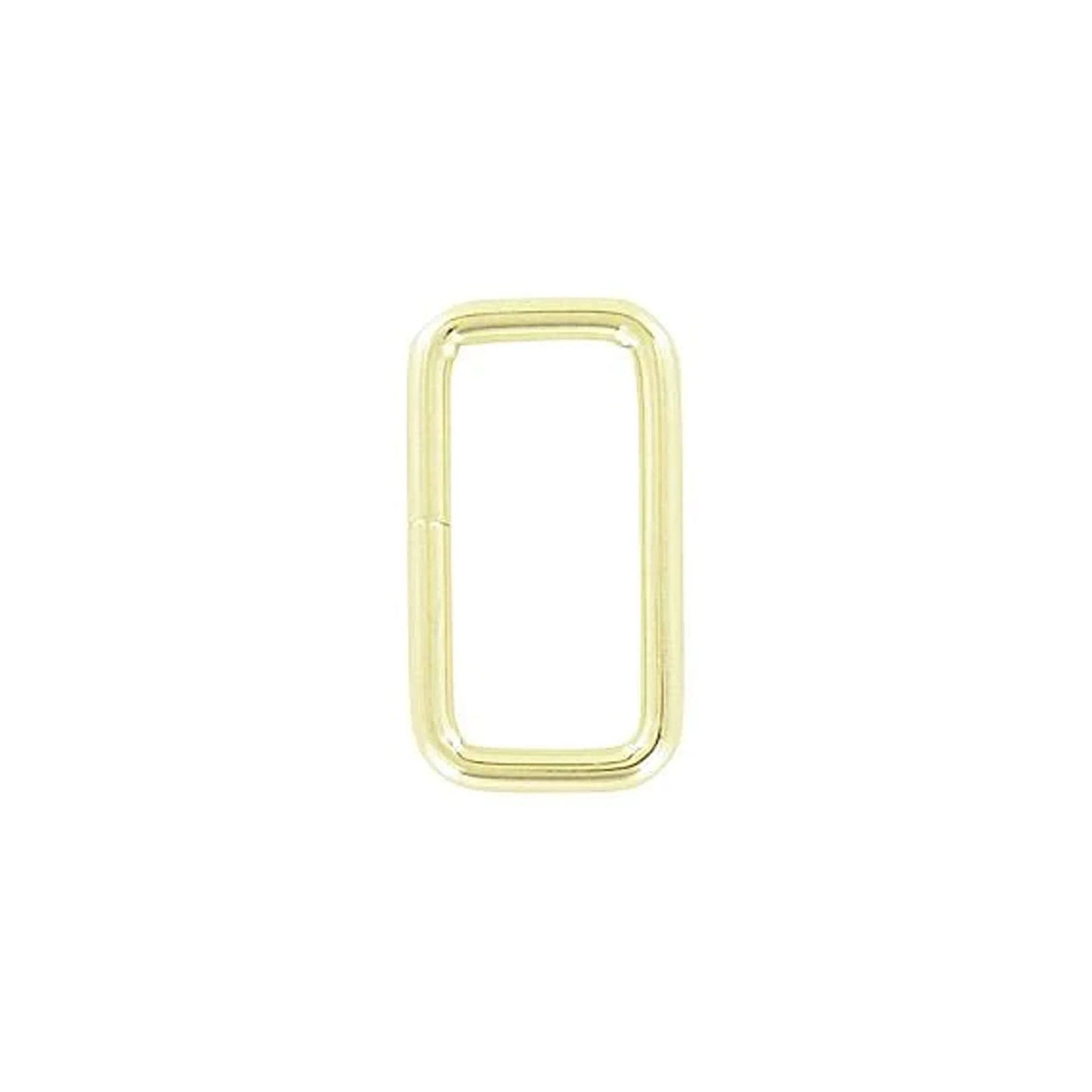1 1/4" Shiny Brass Plate, Split Rectangular Ring, Steel, #C-25-1-1-4BP