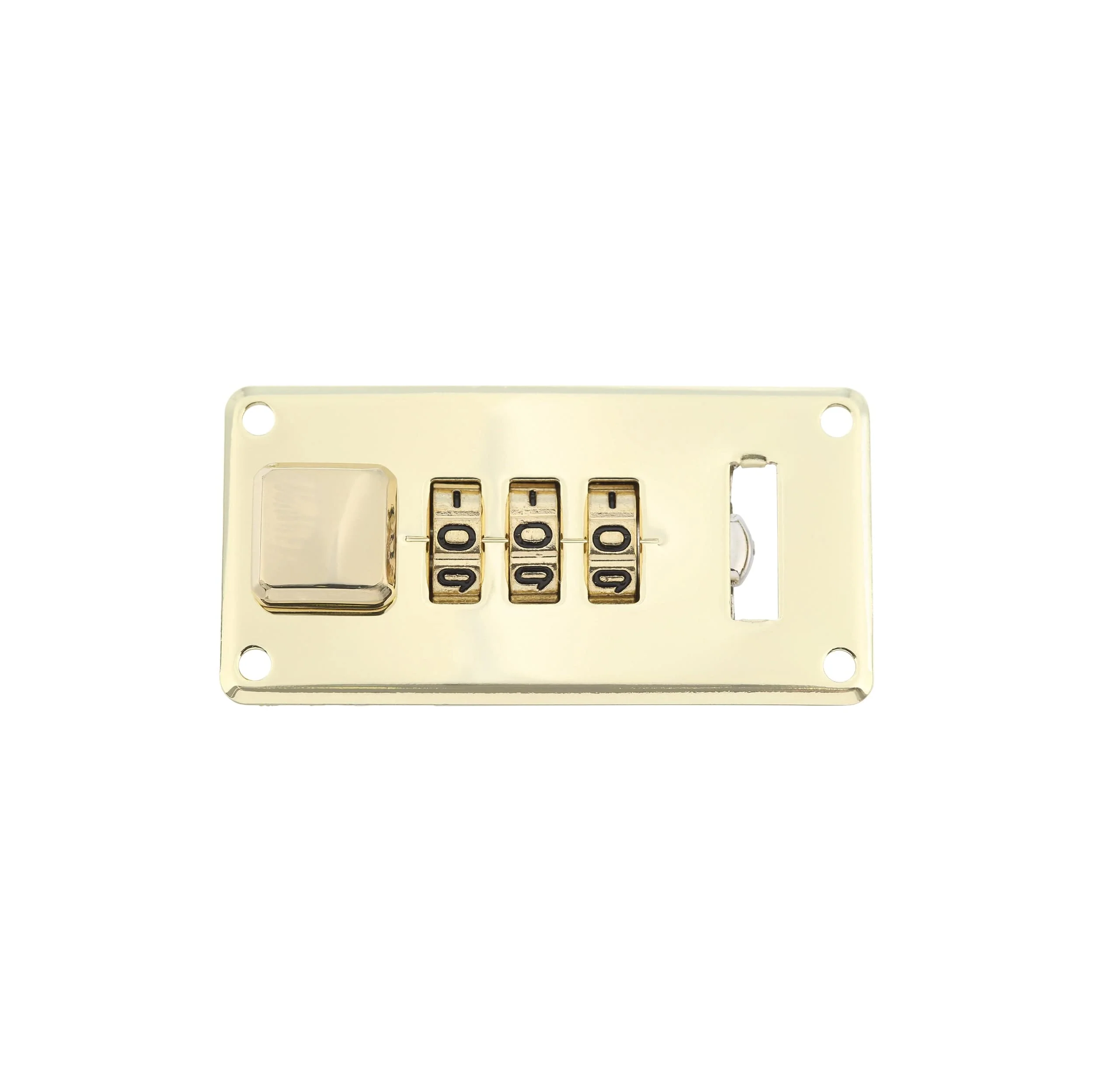 1 1/4" Shiny Brass, Combination Lock, Steel, #L-1416-BRS