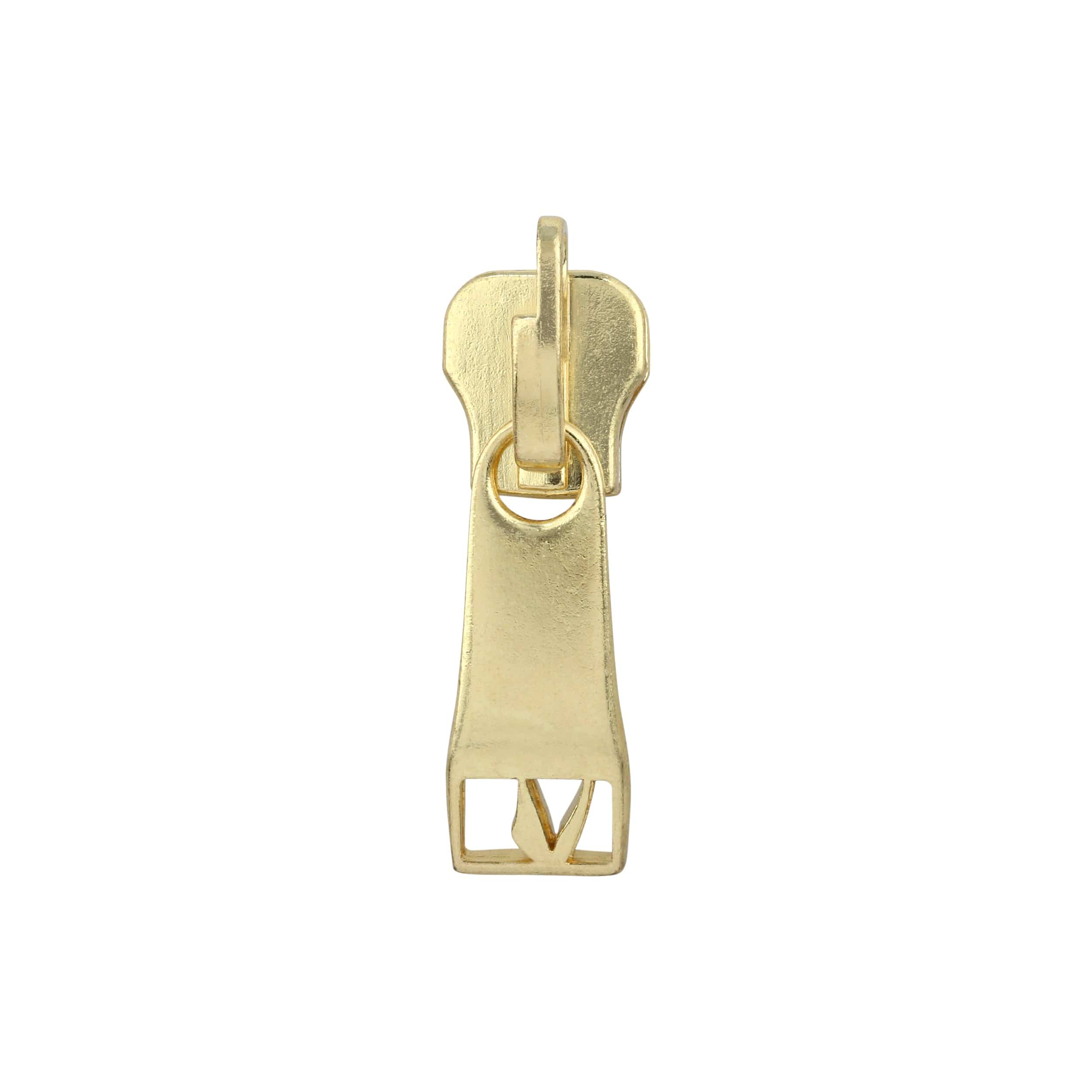 #10 Brass, Coil, Semi-Swivel Padlock Zipper Slider, Zinc Alloy, #ZS-7-BP