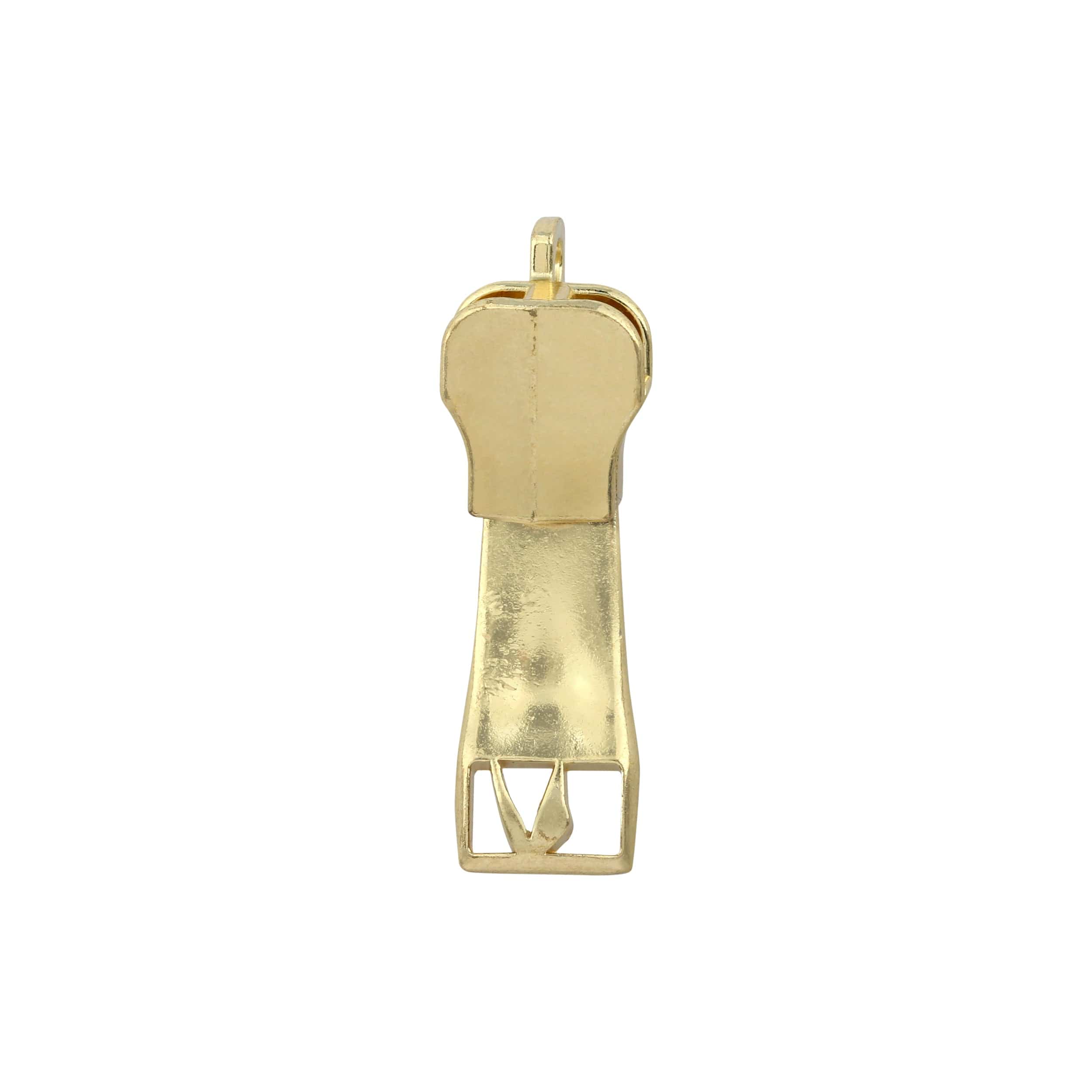 #10 Brass, Coil, Semi-Swivel Padlock Zipper Slider, Zinc Alloy, #ZS-7-BP
