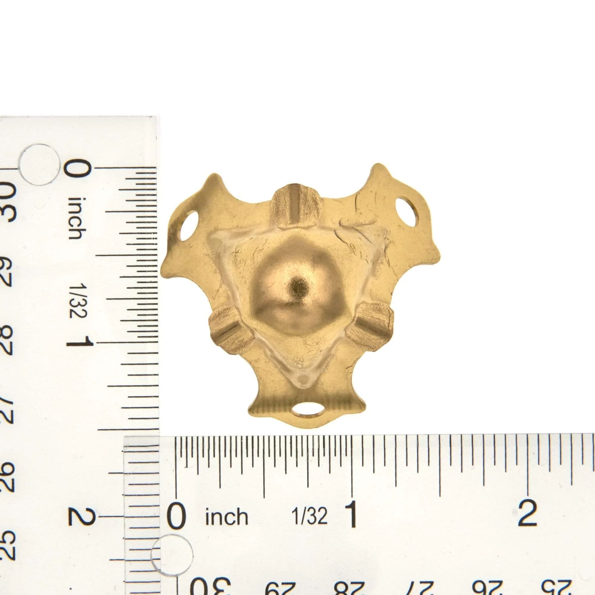 1 1/8" Brass, Corner, Steel, #F-4-BP