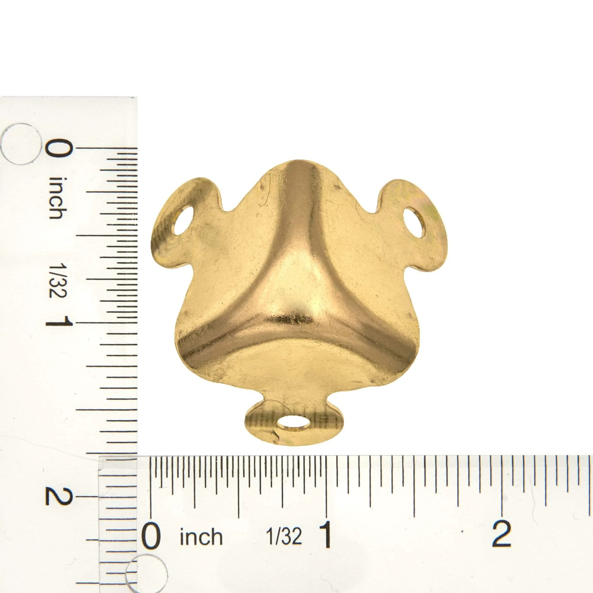 1 1/8" Brass, Trunk Corner, Steel, #F-3-BP