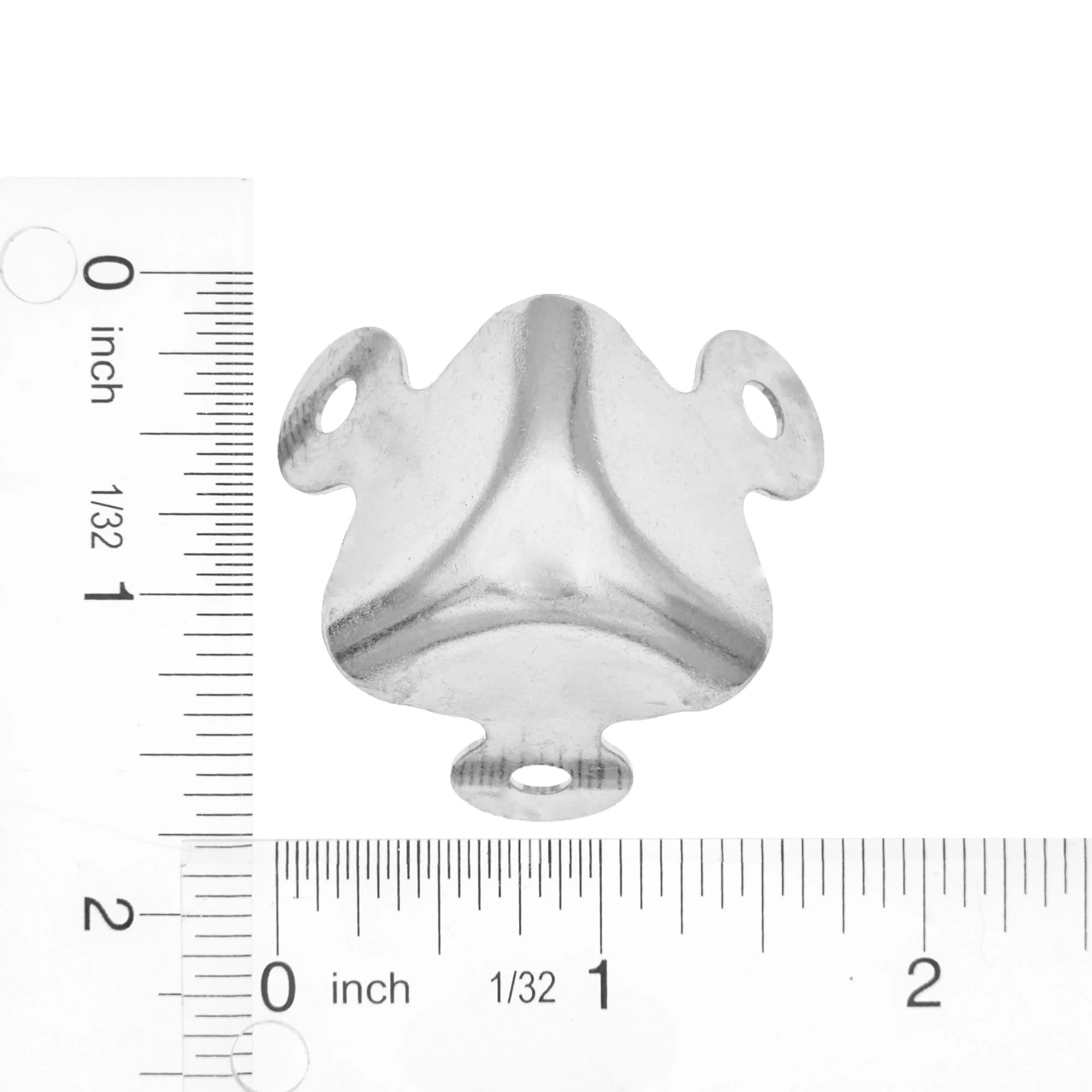 1 1/8" Nickel, Trunk Corner, Steel, #F-3-NP