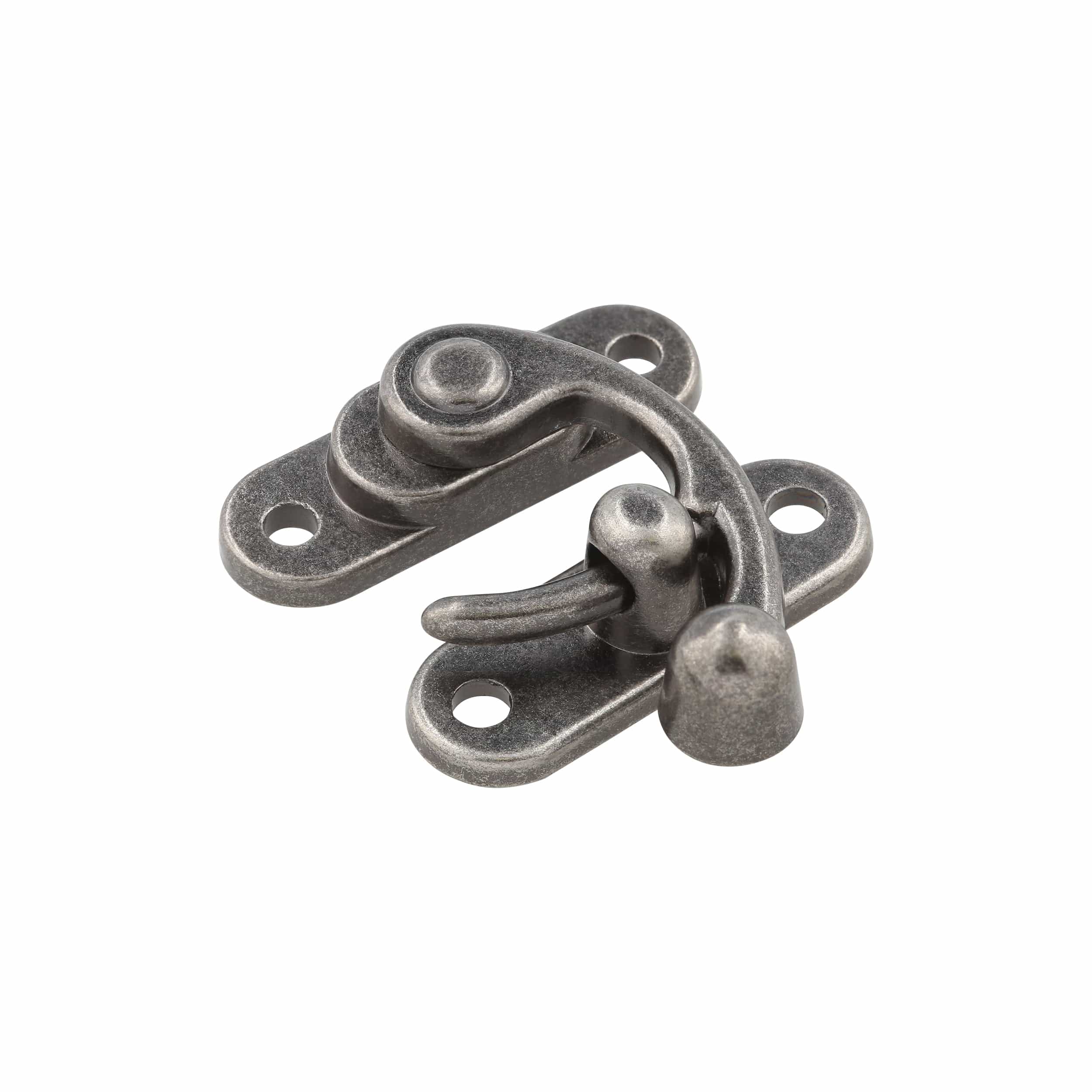 1 3/16" Antique Nickel, Swing Lock Clasp, Zinc Alloy, #P-2434-ANTN