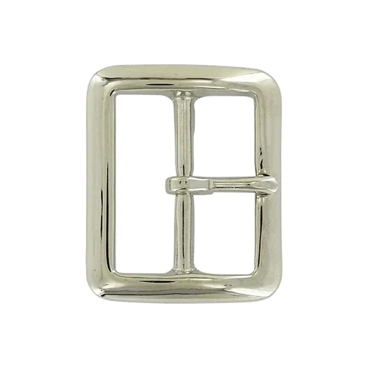 1 3/4" Nickel, Sam Browne Center Bar Buckle, Solid Brass, #899-1-3-4-N