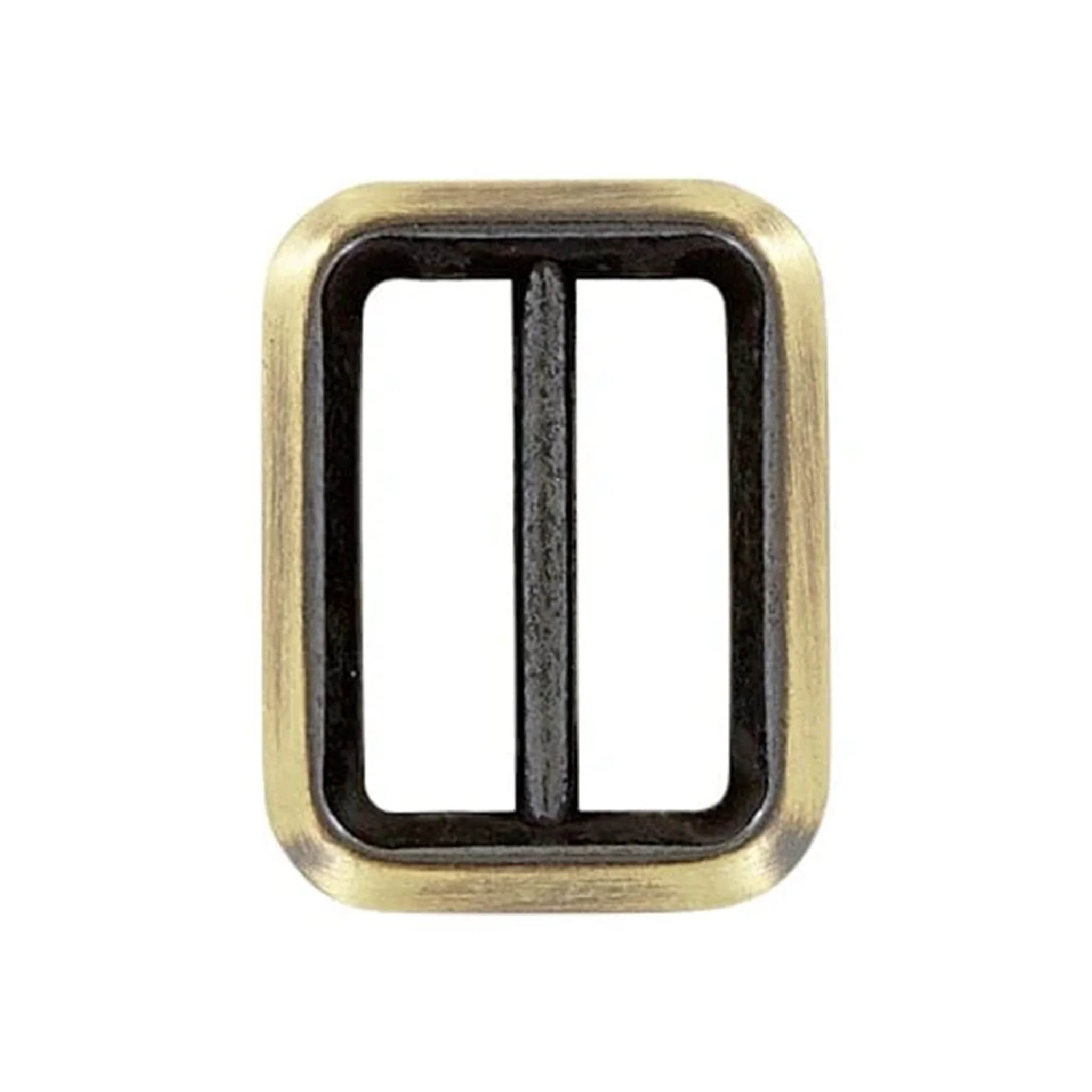 1" Antique Brass, Cast Beveled Cast Double Loop Slide, Zinc Alloy, #P-2894-ANTB
