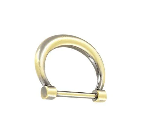 1" Antique Brass, Decorative Dee Ring, Zinc Alloy, #P-2634-ANTB