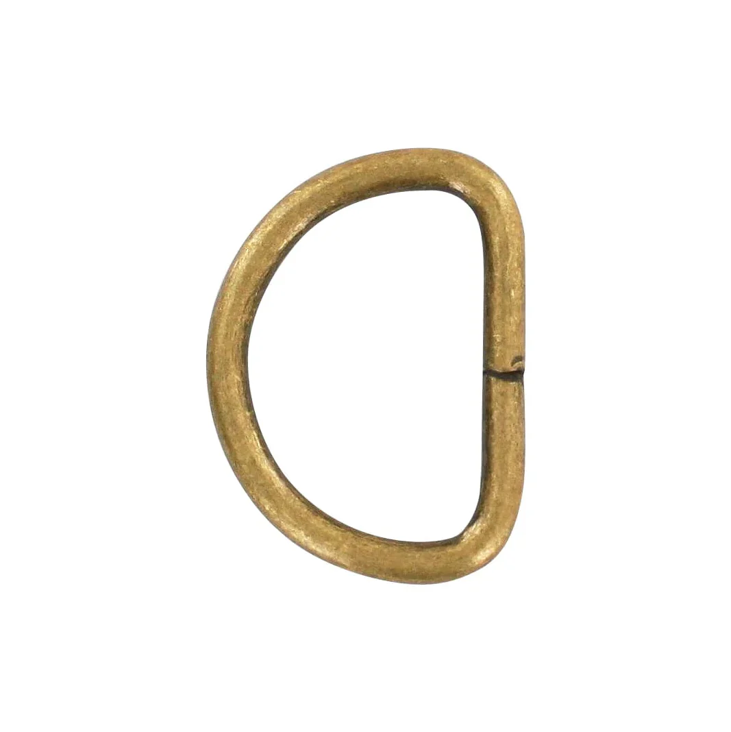 1" Antique Brass, Split D-Ring Heavy, Steel, #D-110-ANTB