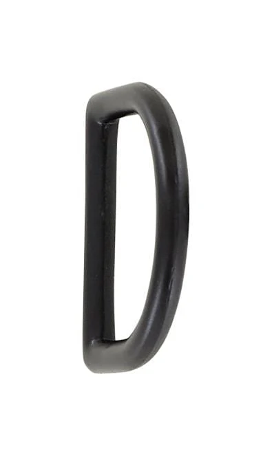 1" Black, Cast D Ring, Zinc Alloy, #P-2075-BLK