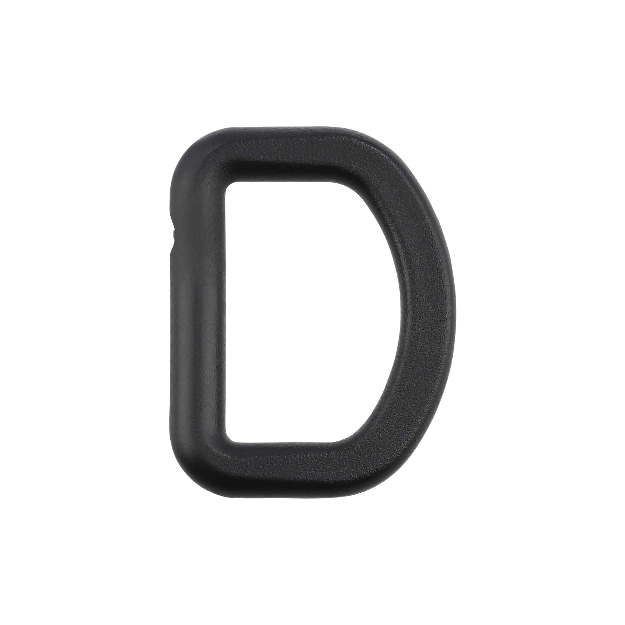 1" Black, Solid D Ring, Plastic, #DR-1