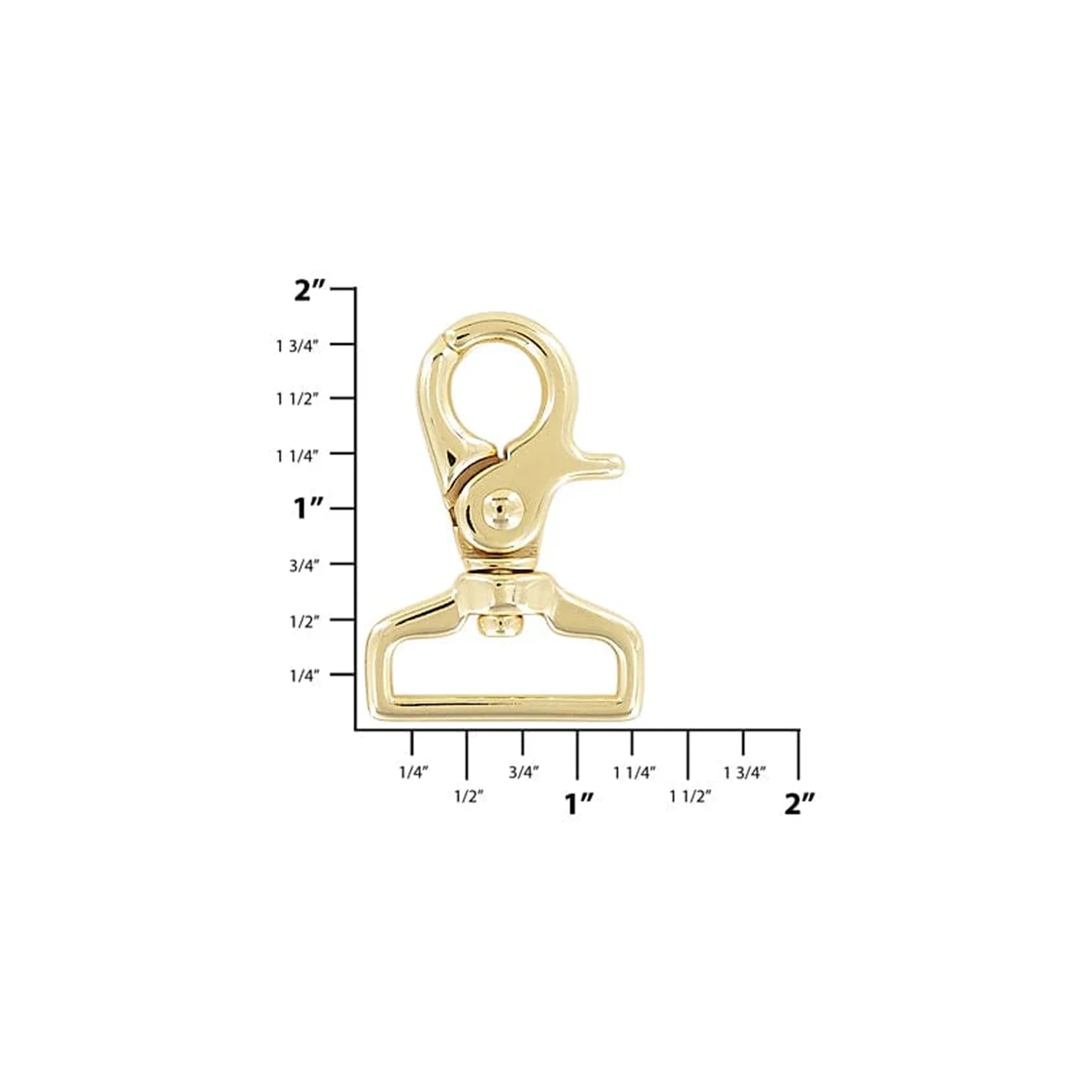 1" Gold, Trigger Swivel Snap Hook, Zinc Alloy-PK4, #P-2946-GOLD