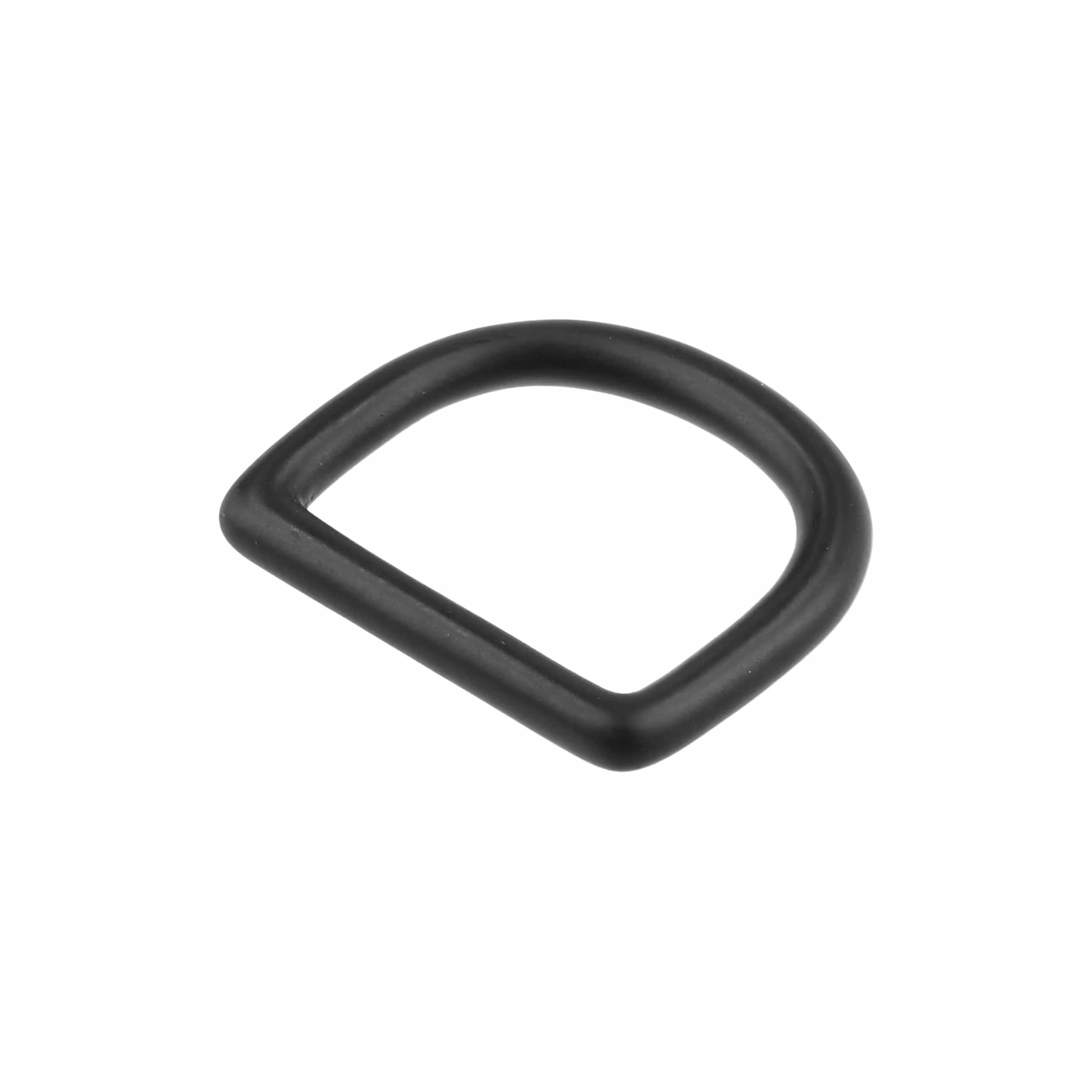 1" Matte Black, Solid D Ring, Solid Brass, #P-1338-BLK