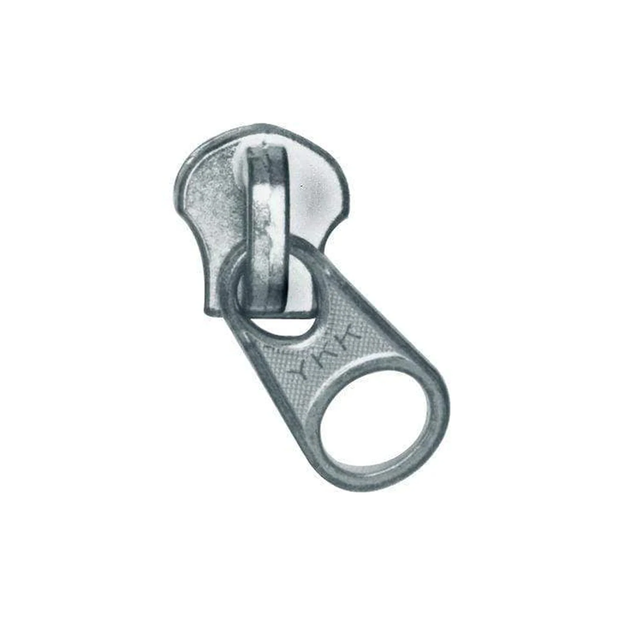 #10 Nickel, Metal, YKK Short Tab Semi-Swivel Slider, Zinc Alloy, #10M-4-NP