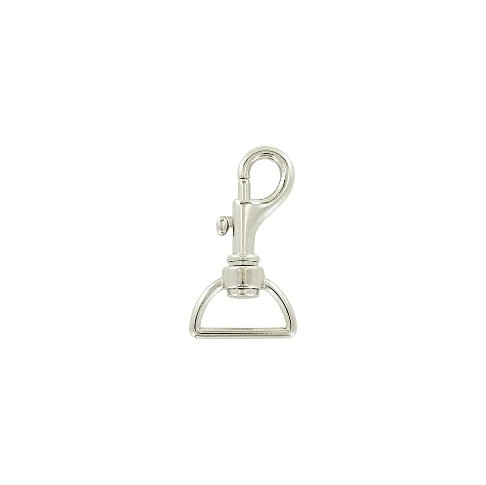 1" Nickel, Bolt Swivel Snap Hook, Zinc Alloy, #P-2106-NP