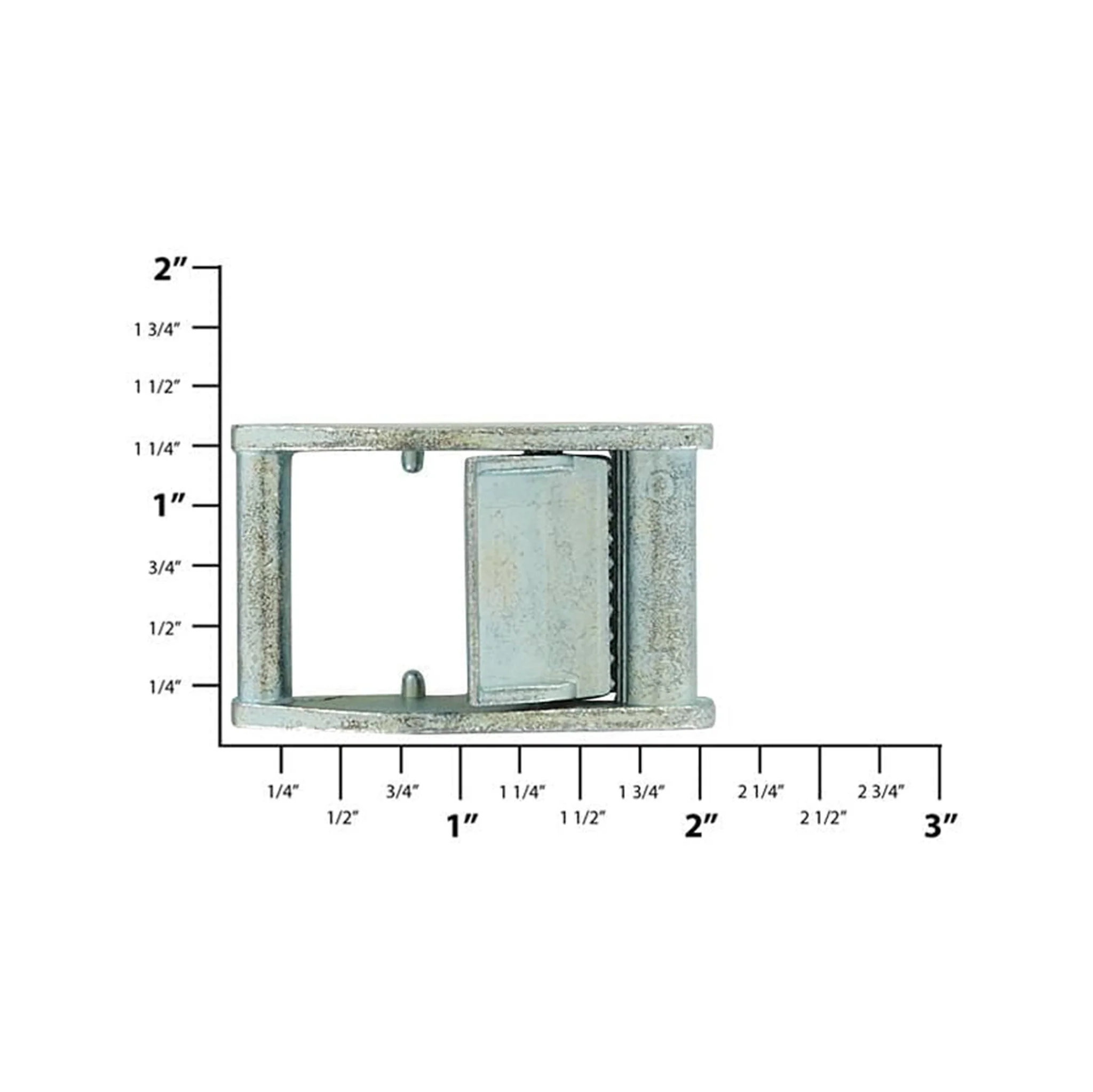 1" Nickel, Cam Strap Buckle, Zinc Alloy, #C-1612